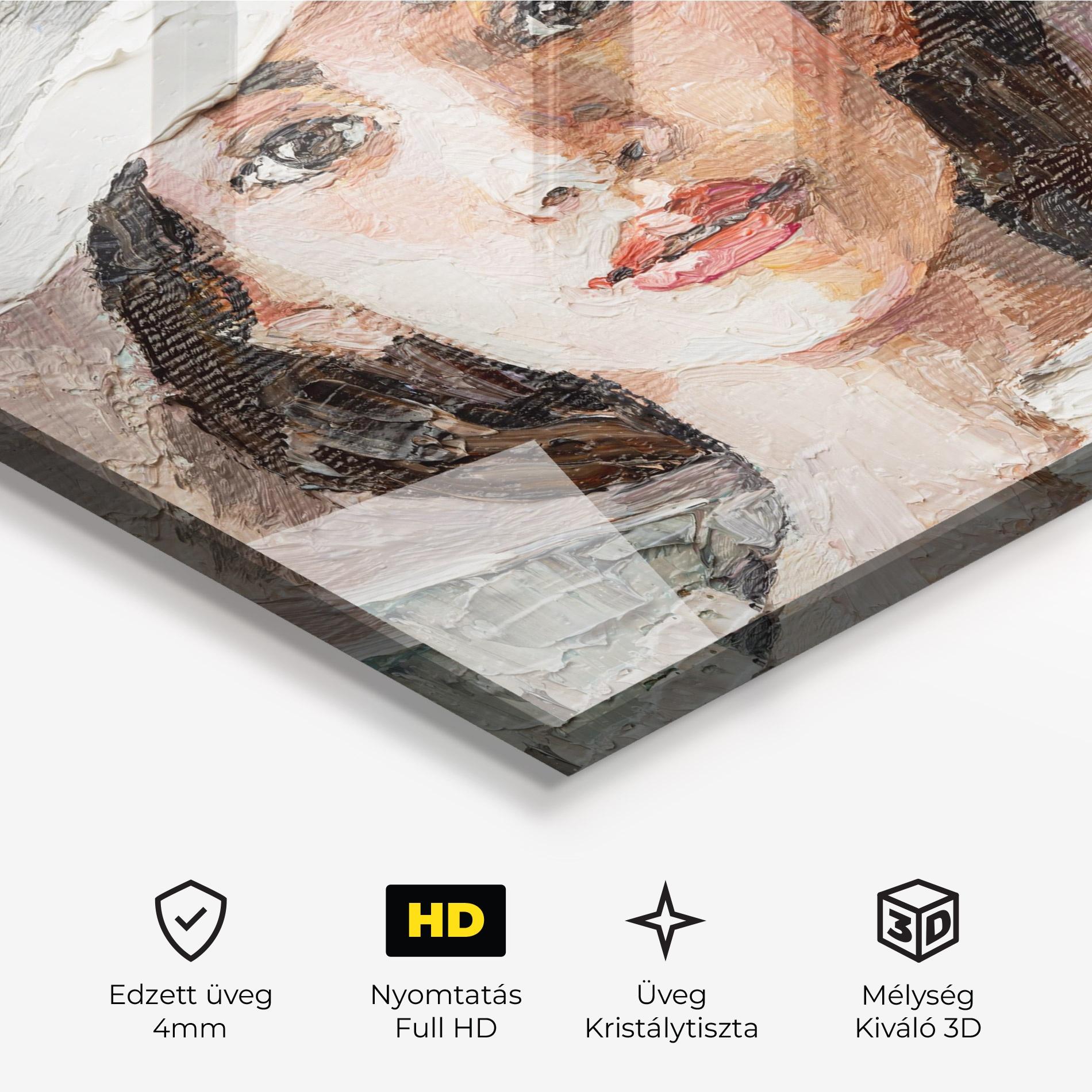 Üvegkép White Lady mockup 3