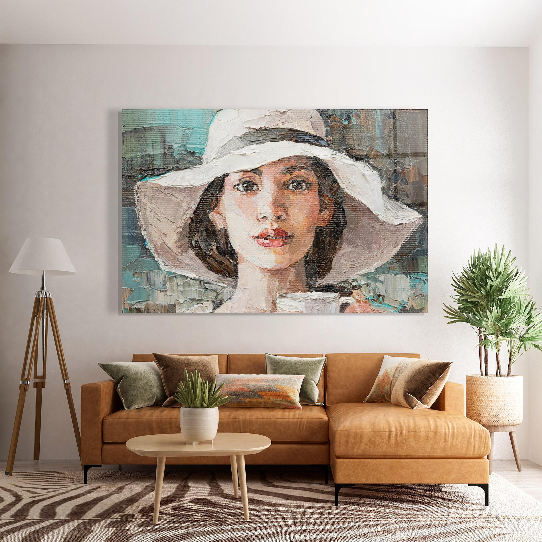 Üvegkép White Lady mockup 7