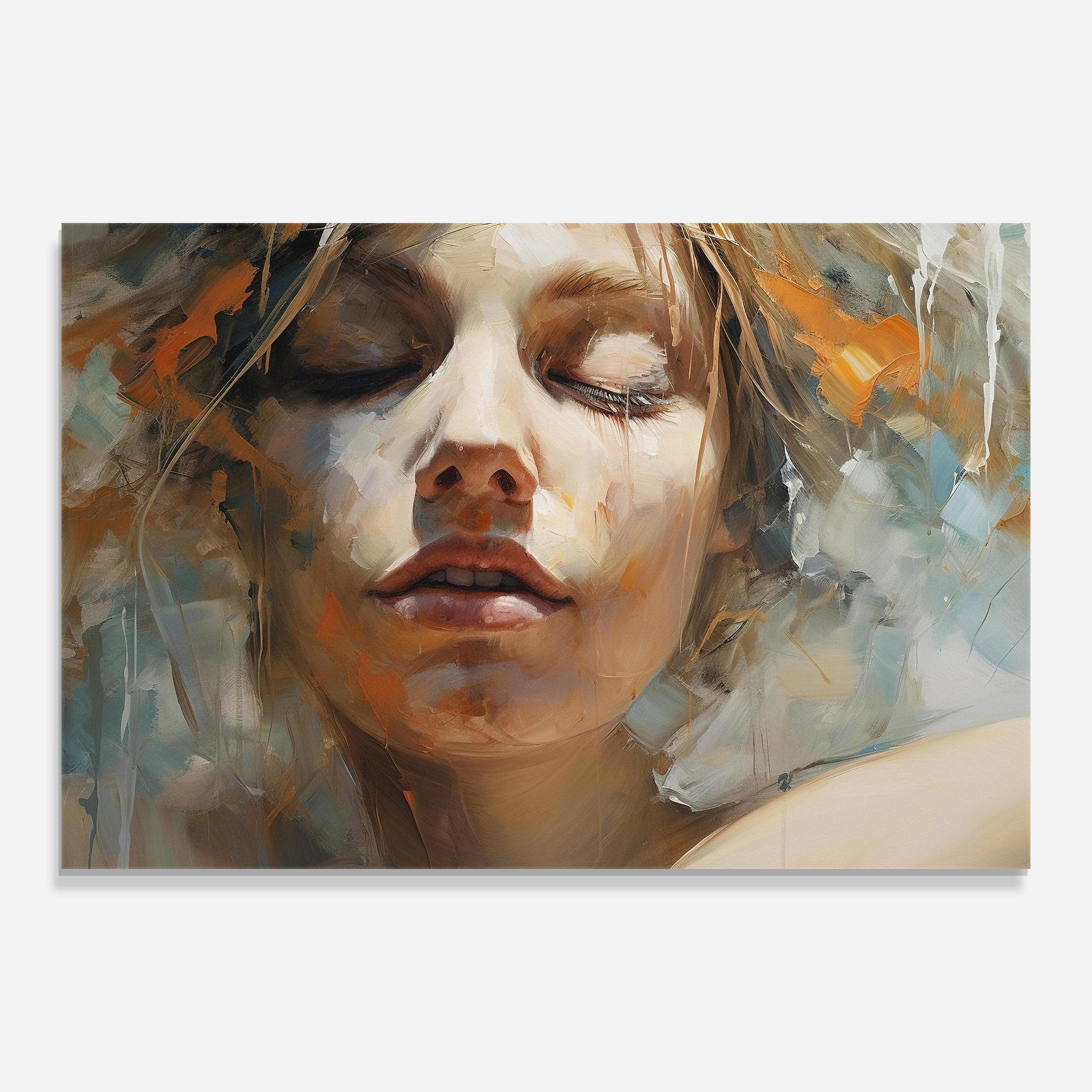 Üvegkép Emotive Brushstrokes mockup 0