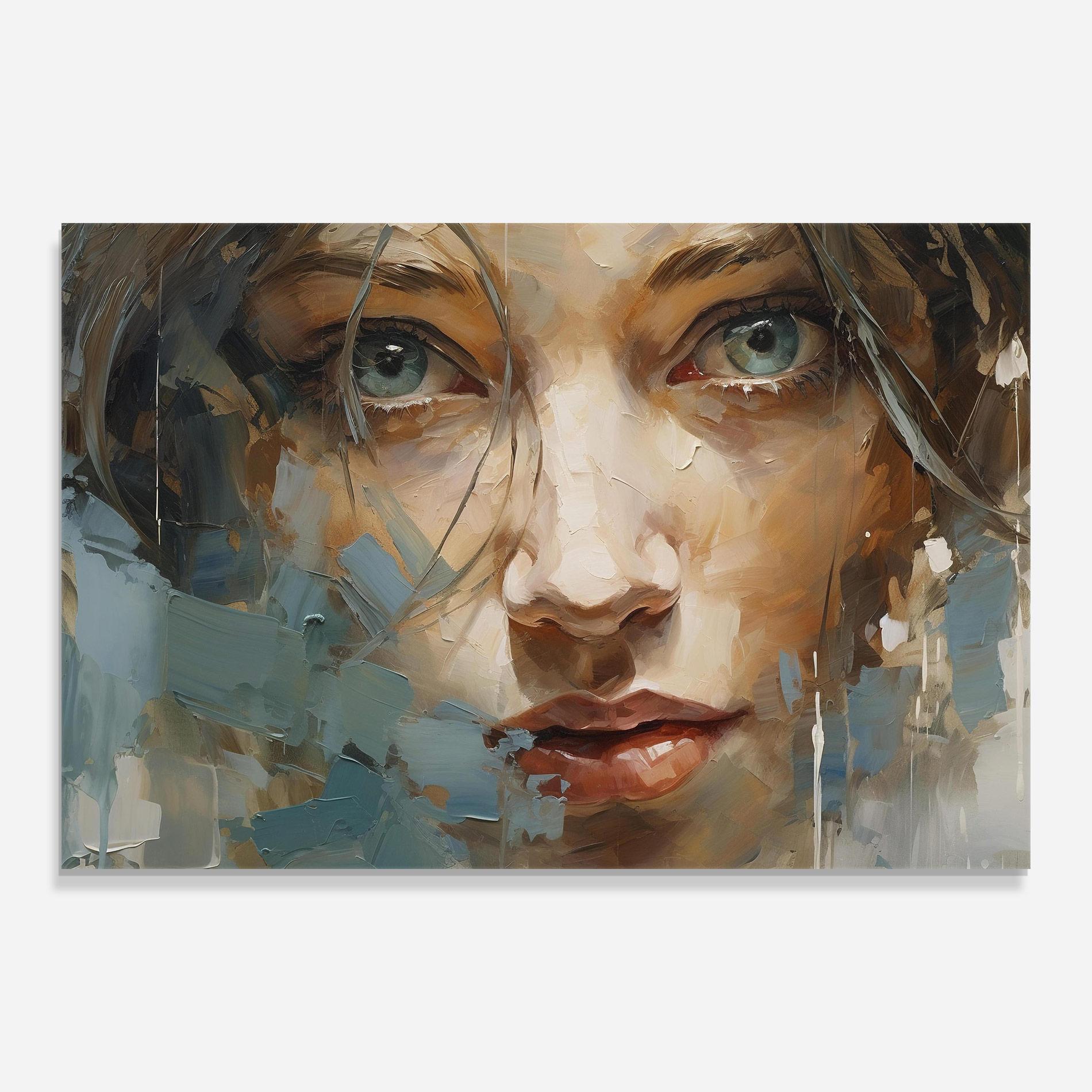 Üvegkép Expressive Portrait mockup 0