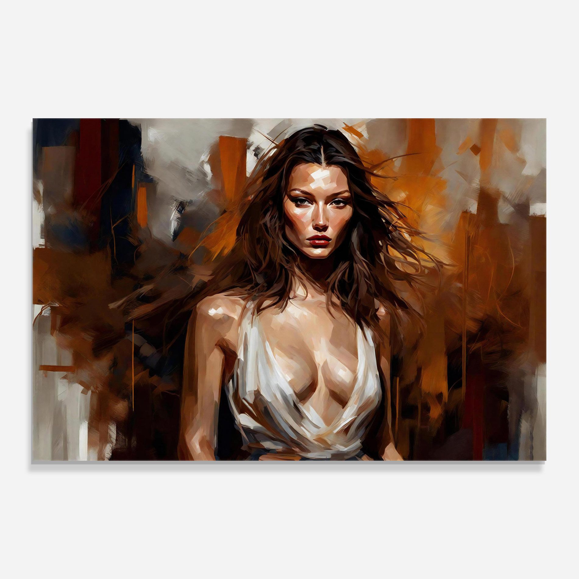 Long Brown Hair Woman mockup 0