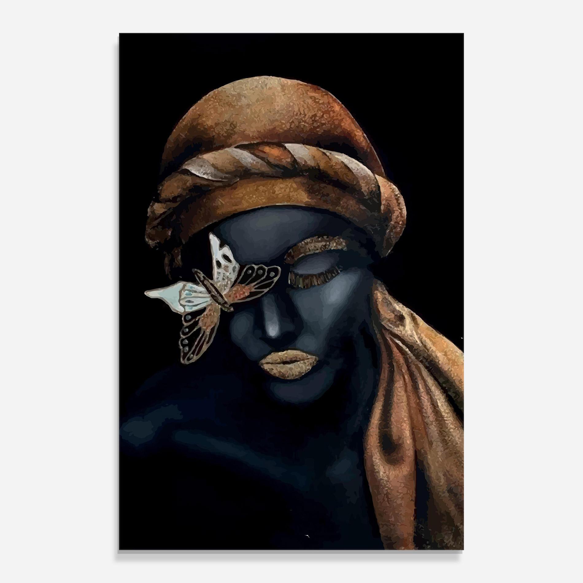 Üvegkép Butterfly Lady mockup 0