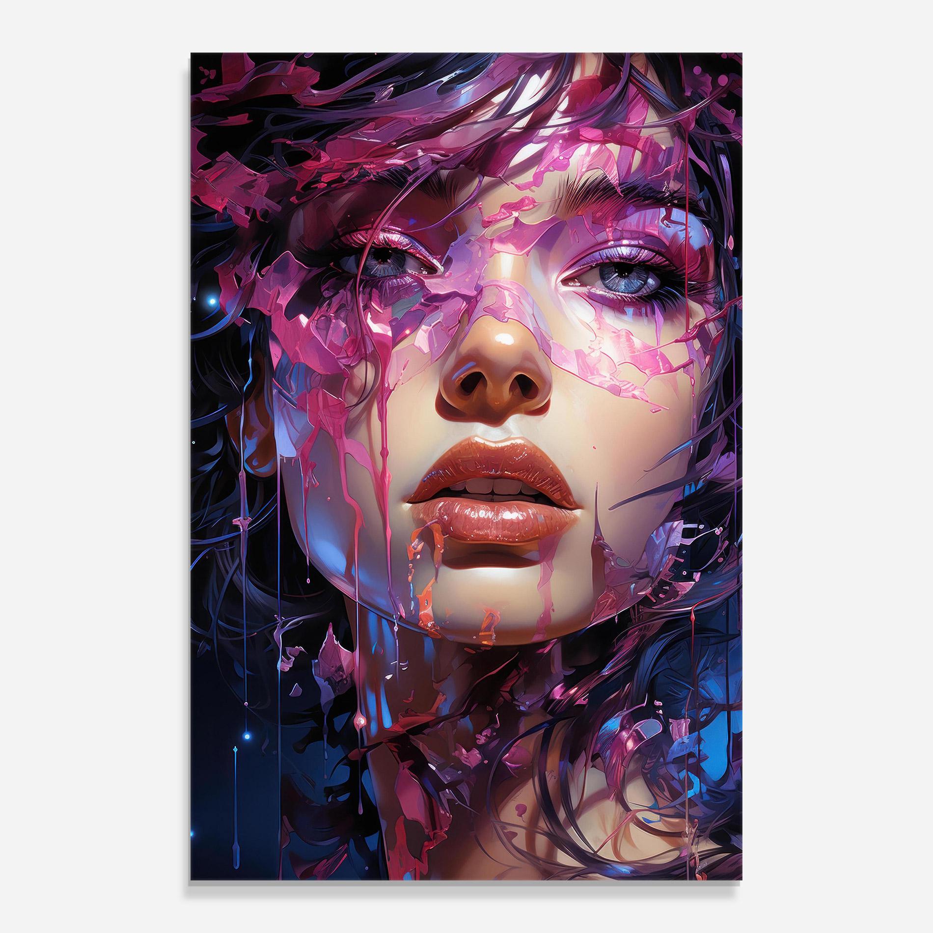 Üvegkép Cute Purple Girl mockup 0