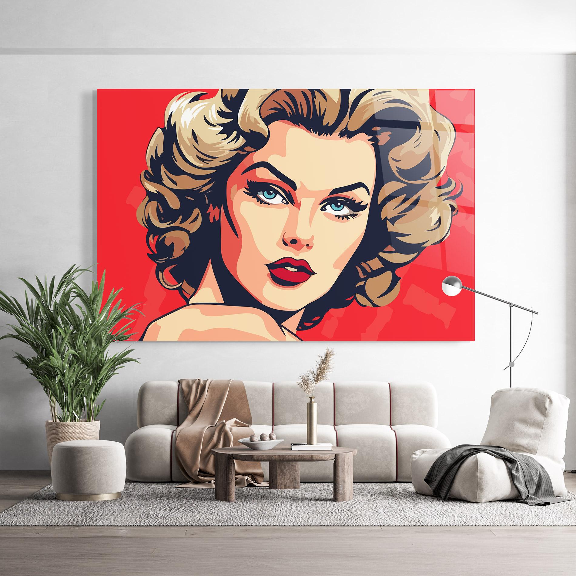 Üvegkép Blue Eyes Portrait mockup 9