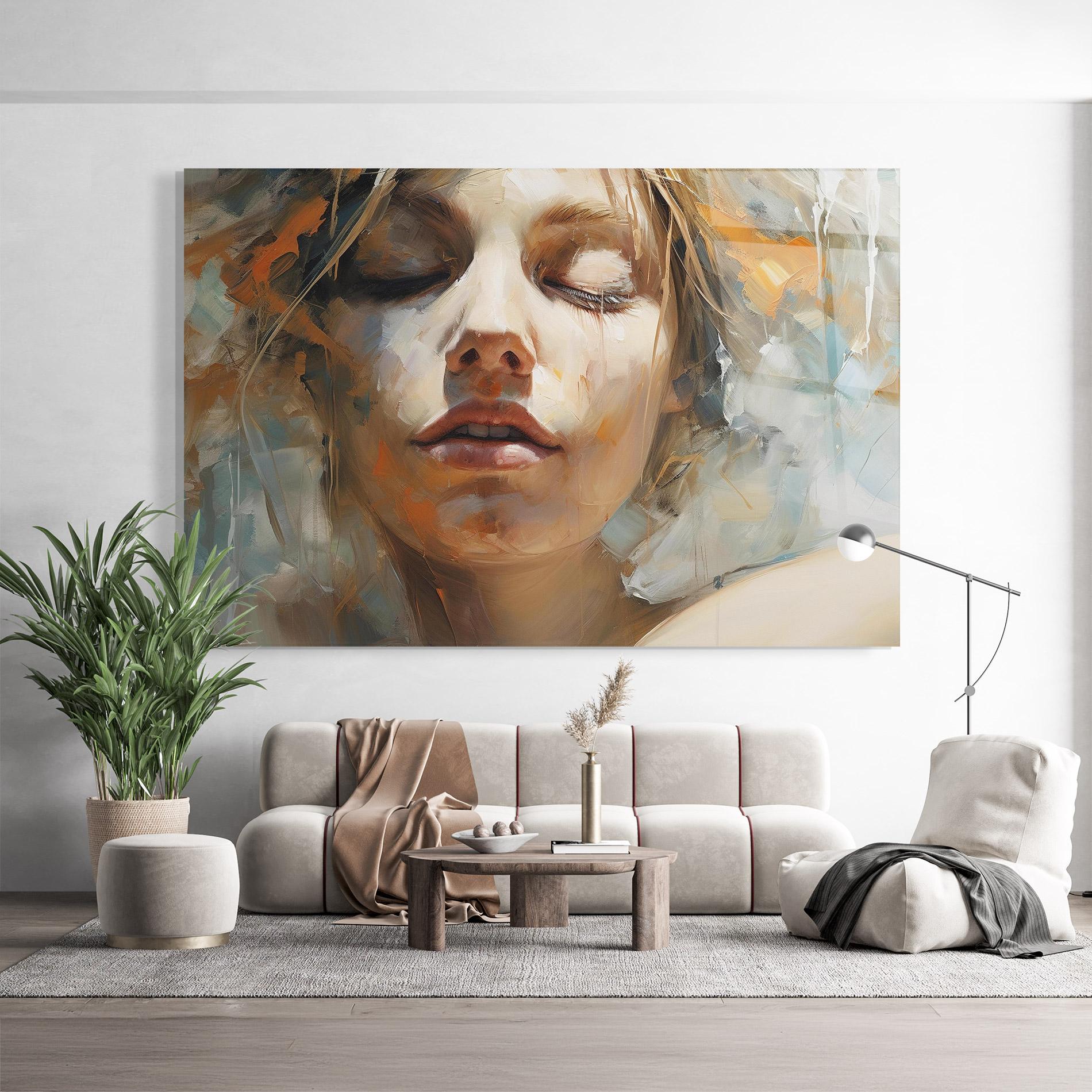 Üvegkép Emotive Brushstrokes mockup 9