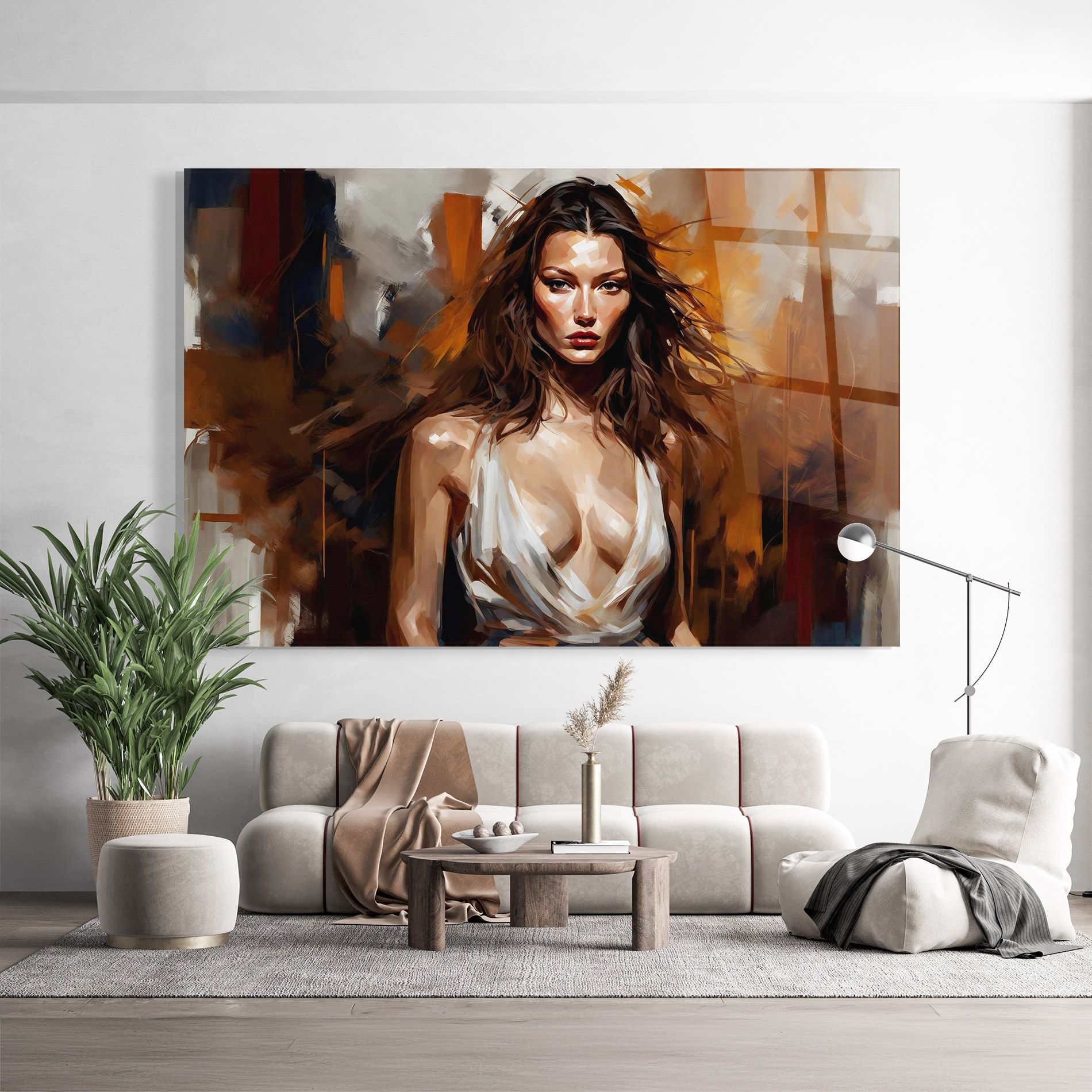 Long Brown Hair Woman mockup 9