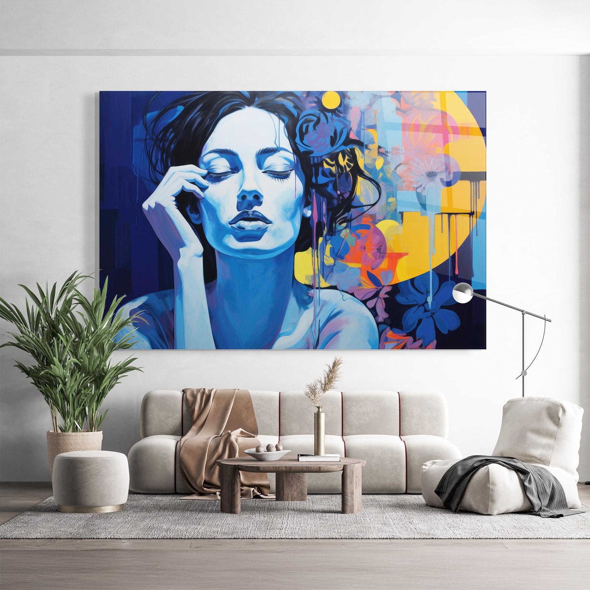 Üvegkép Photographic Blue Image mockup 9