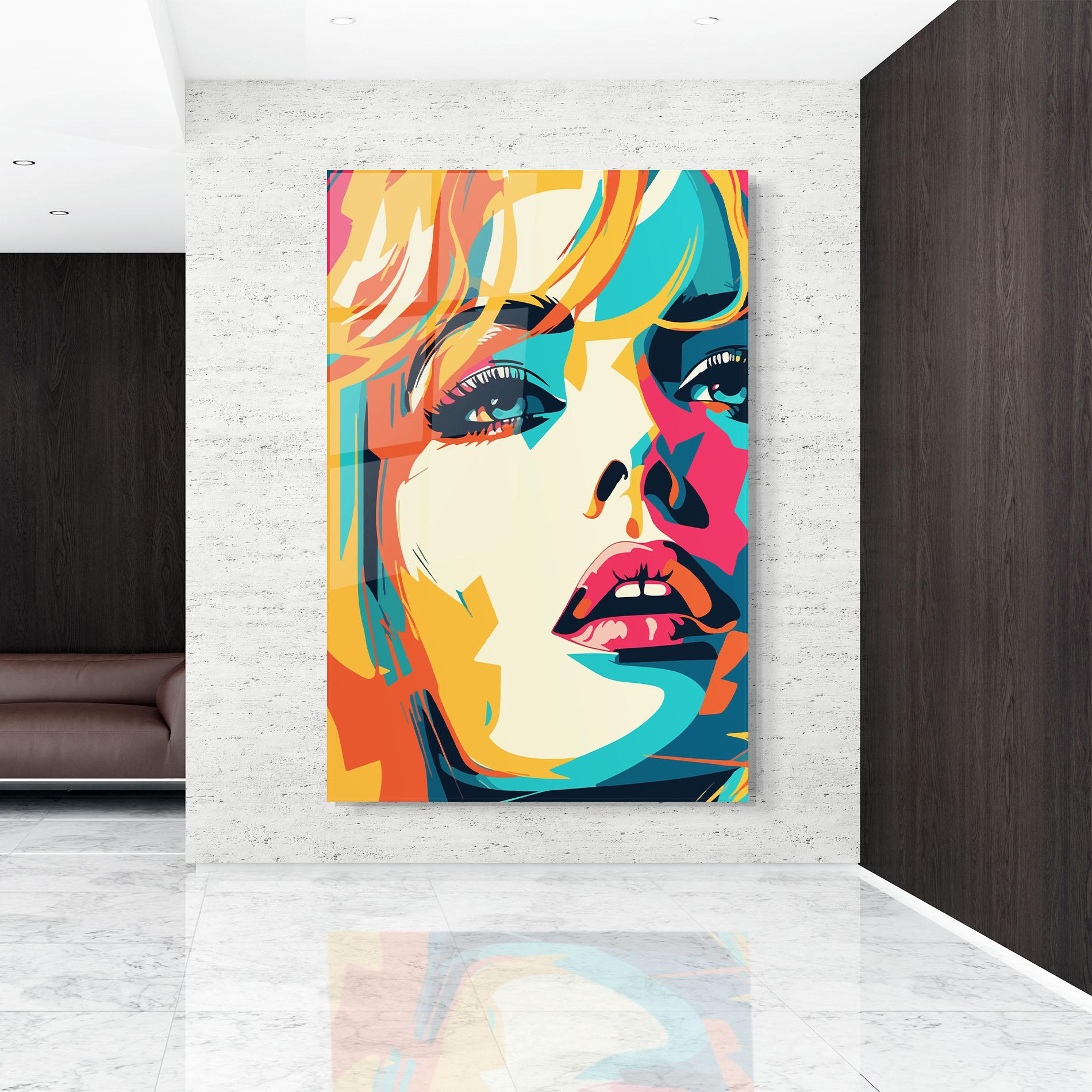 Üvegkép Blonde Girl Portrait mockup 9