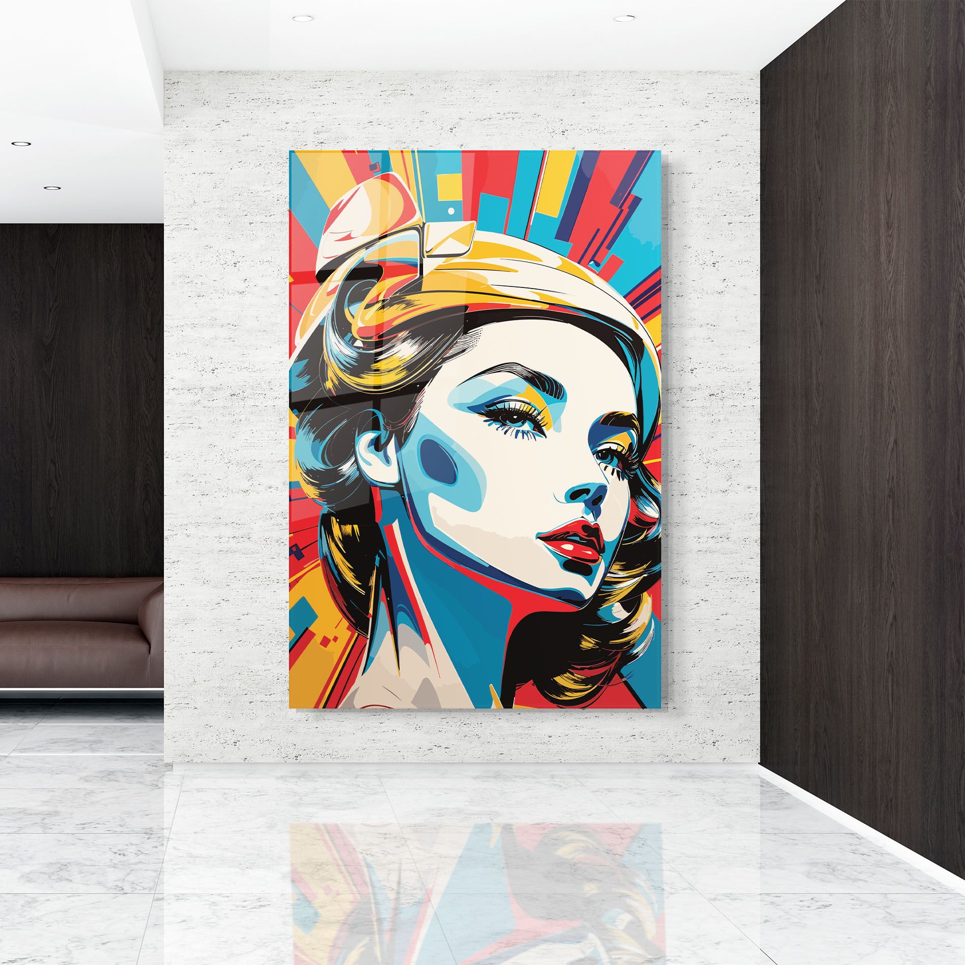 Colorful Portrait Lady mockup 9