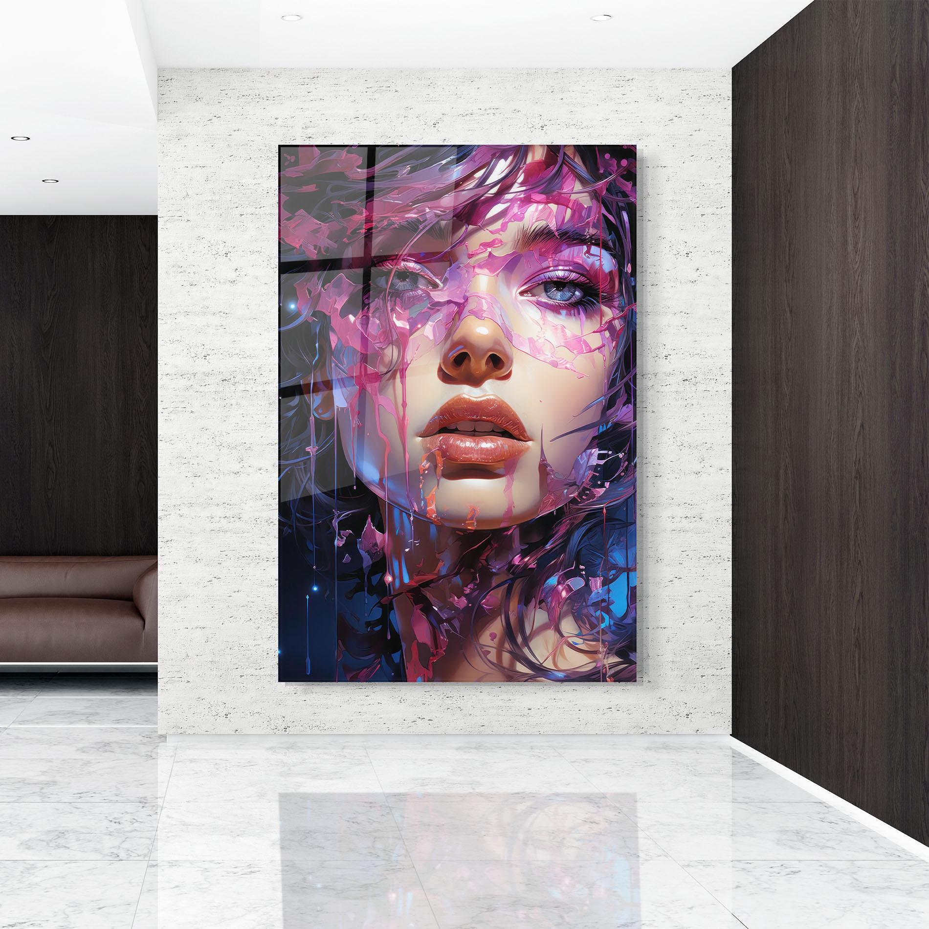 Üvegkép Cute Purple Girl mockup 9