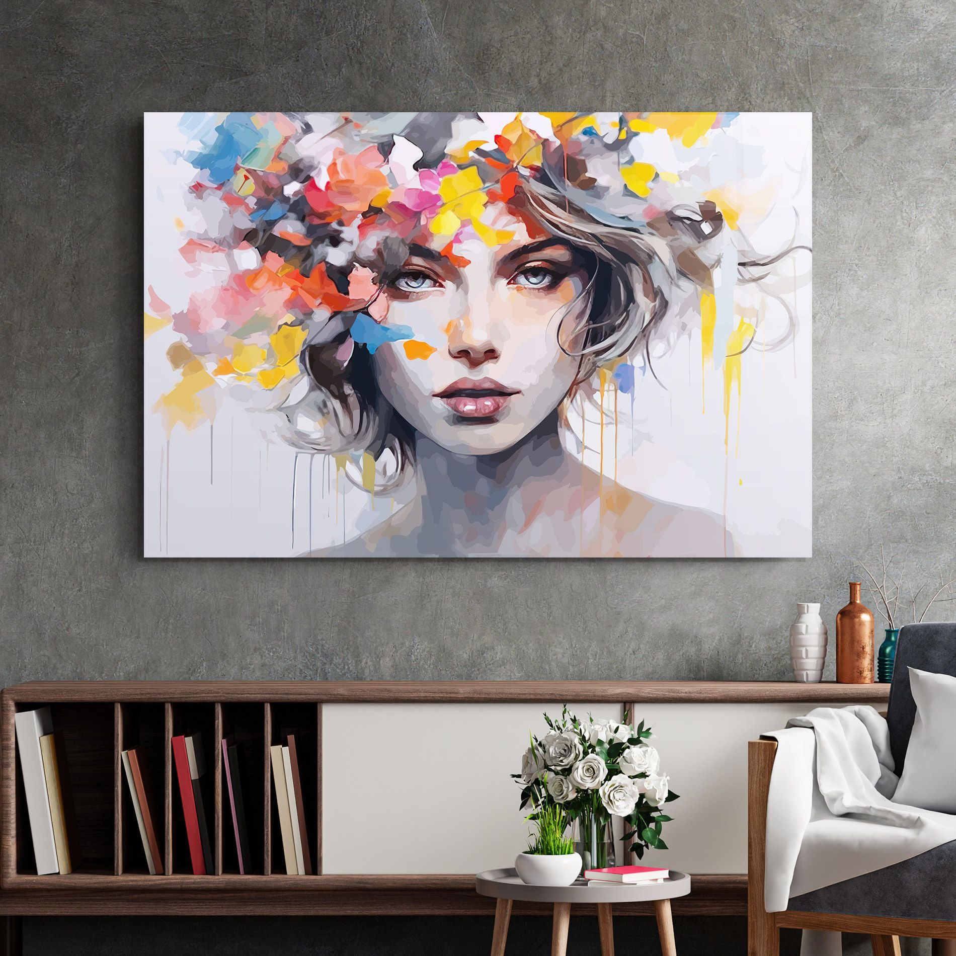 Colorful Hair Portrait mockup 2