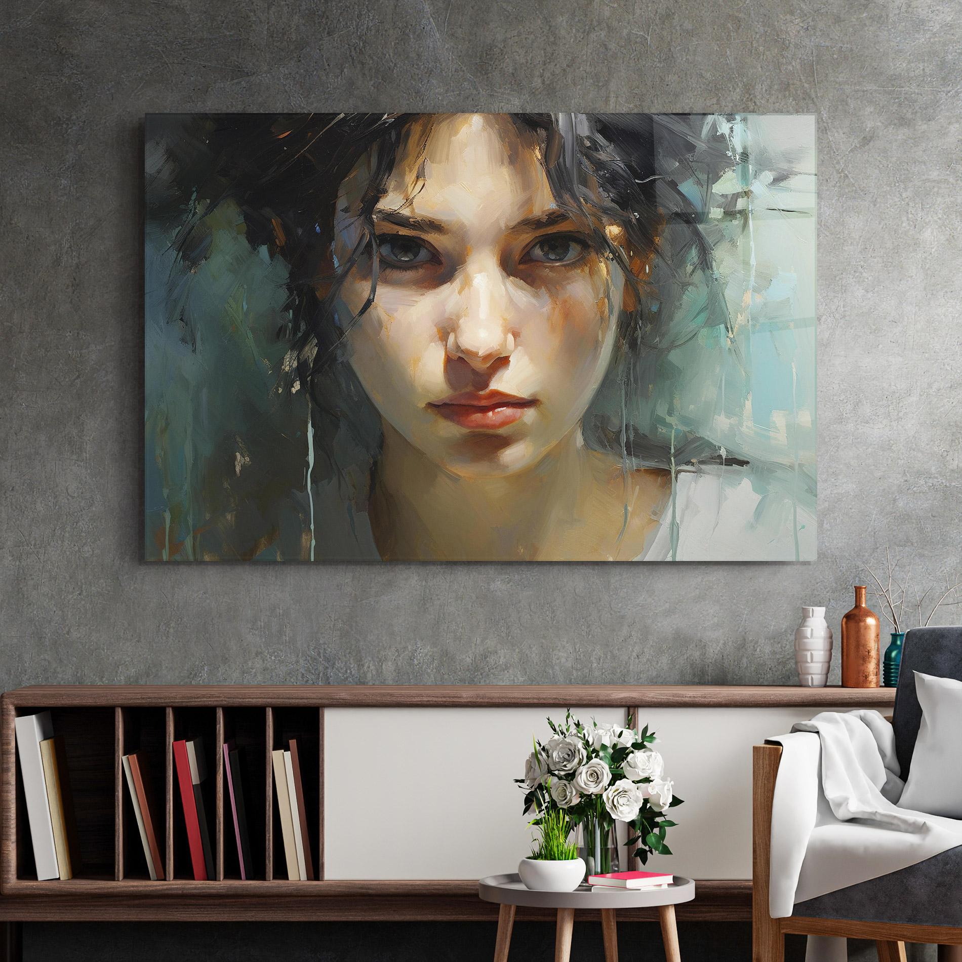 Üvegkép Intense Portrait mockup 2