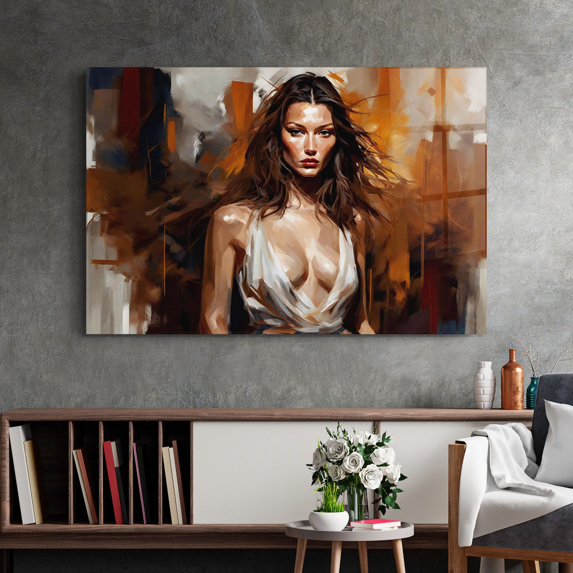 Long Brown Hair Woman mockup 2