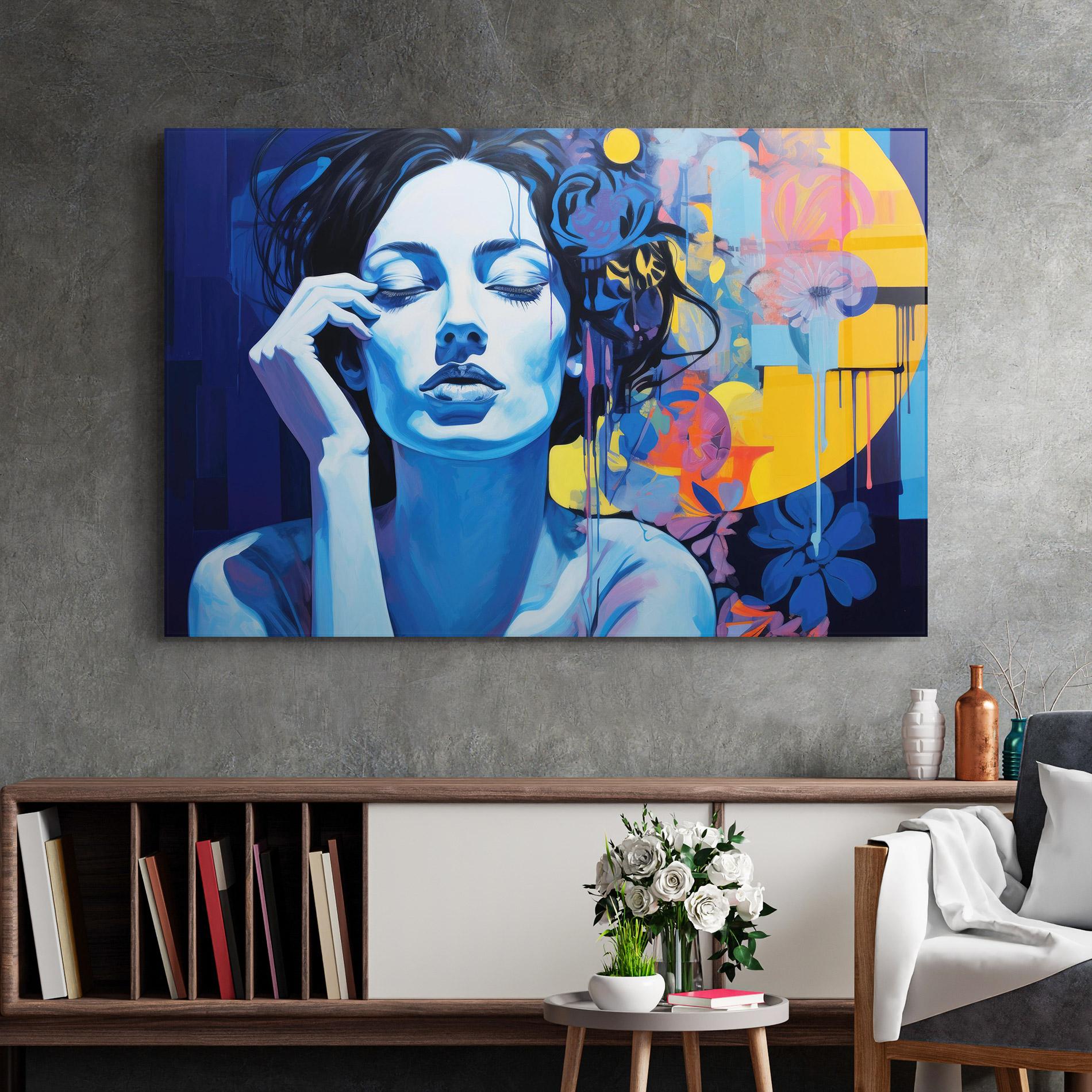 Üvegkép Photographic Blue Image mockup 2