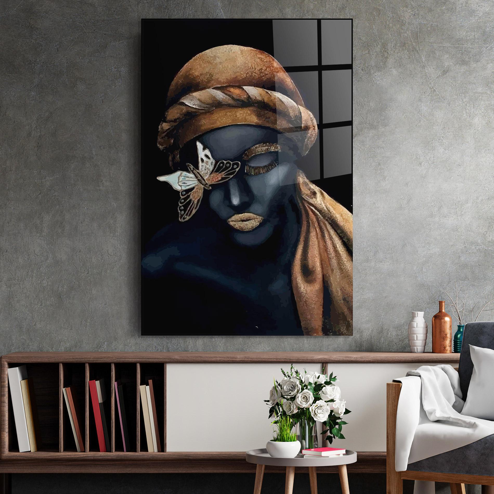 Üvegkép Butterfly Lady mockup 2