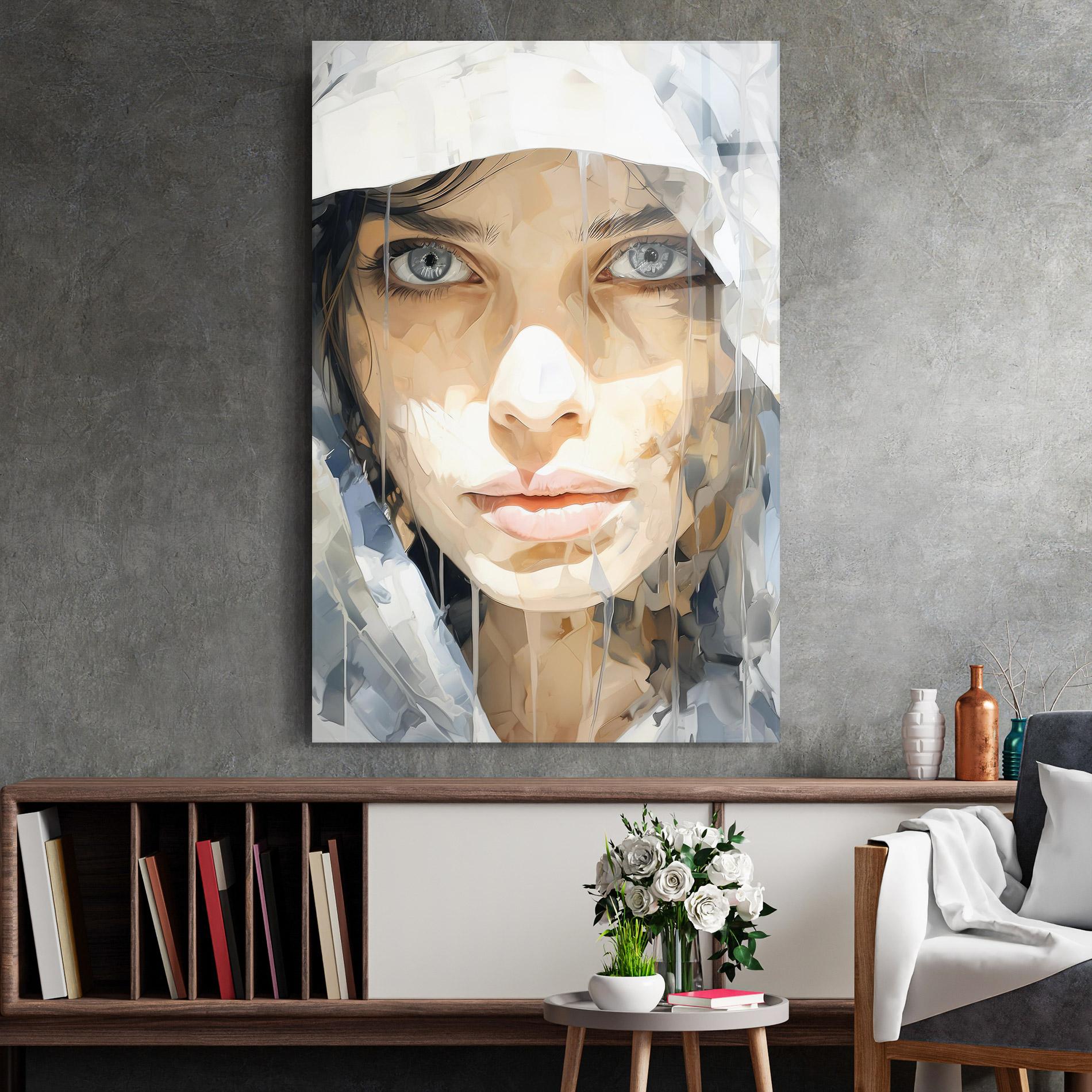 Üvegkép Close Up Portrait mockup 2