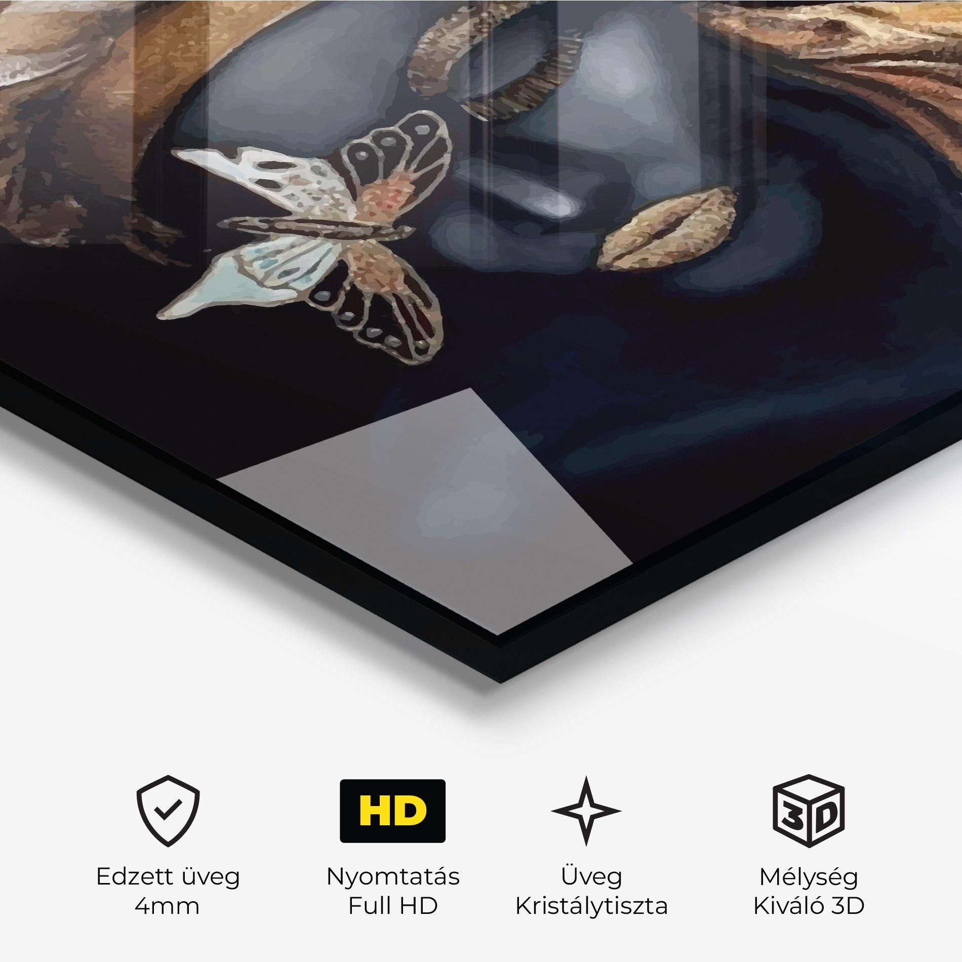 Üvegkép Butterfly Lady mockup 3