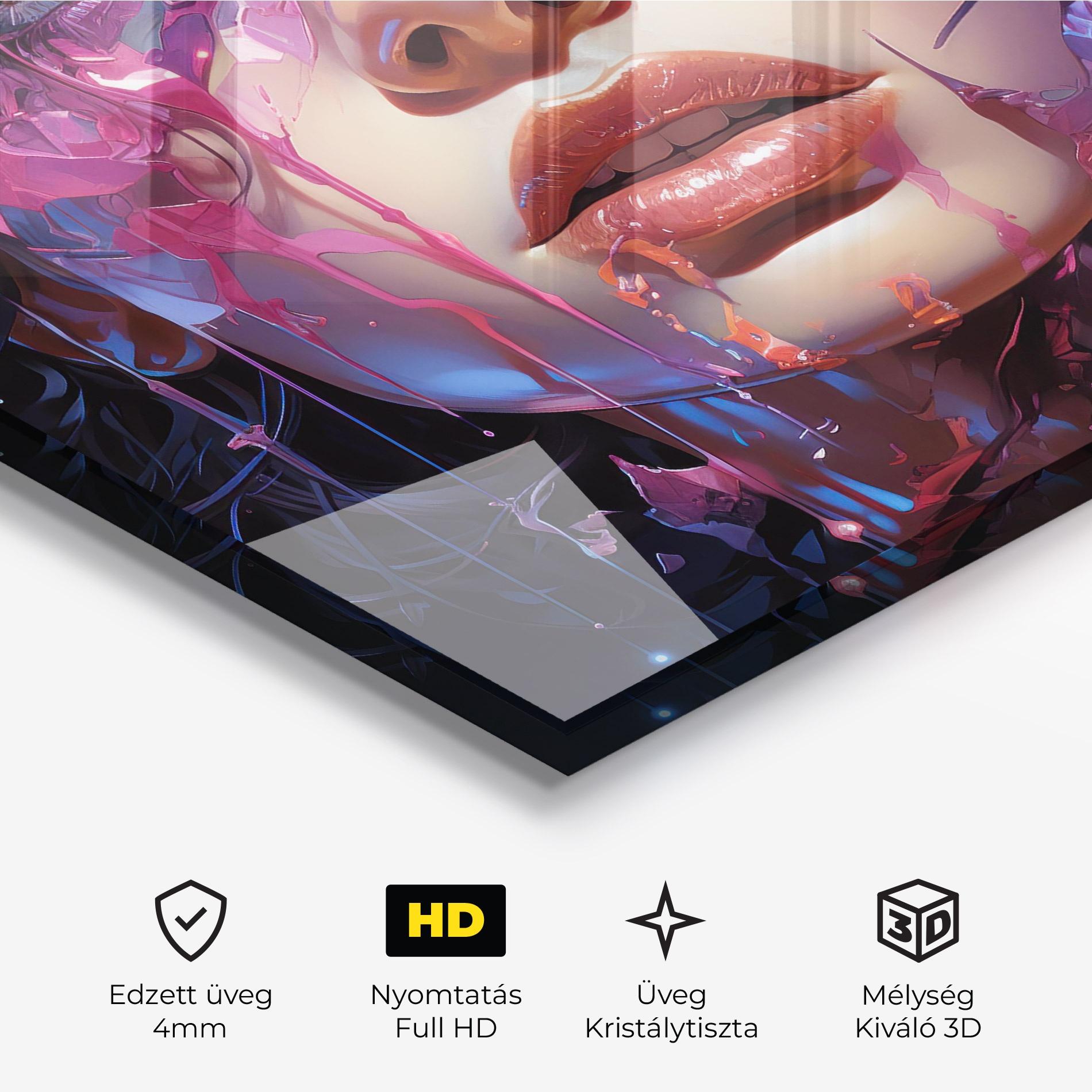 Üvegkép Cute Purple Girl mockup 3