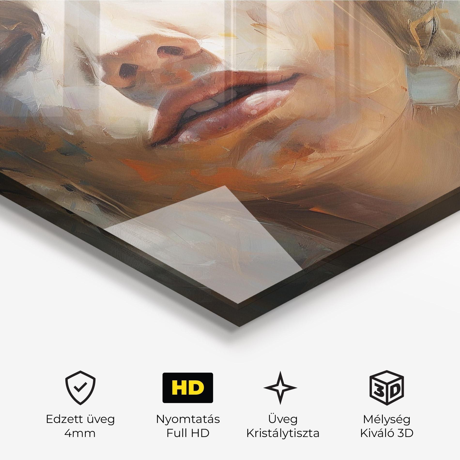 Üvegkép Emotive Brushstrokes mockup 3