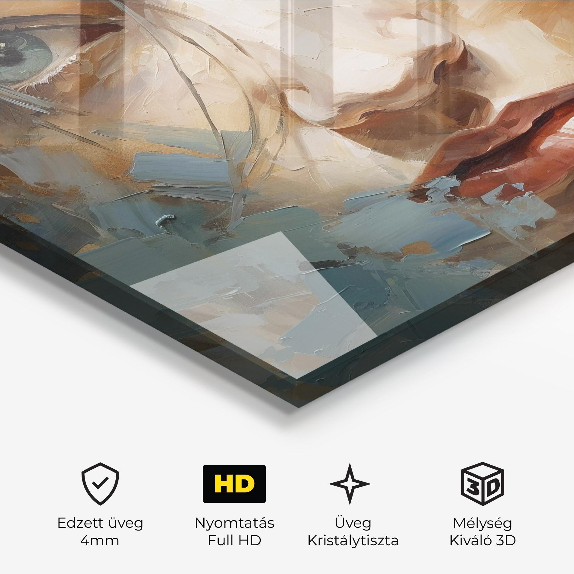 Üvegkép Expressive Portrait mockup 3