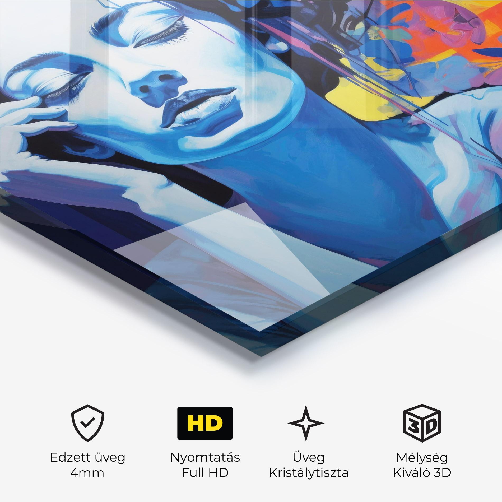 Üvegkép Photographic Blue Image mockup 3