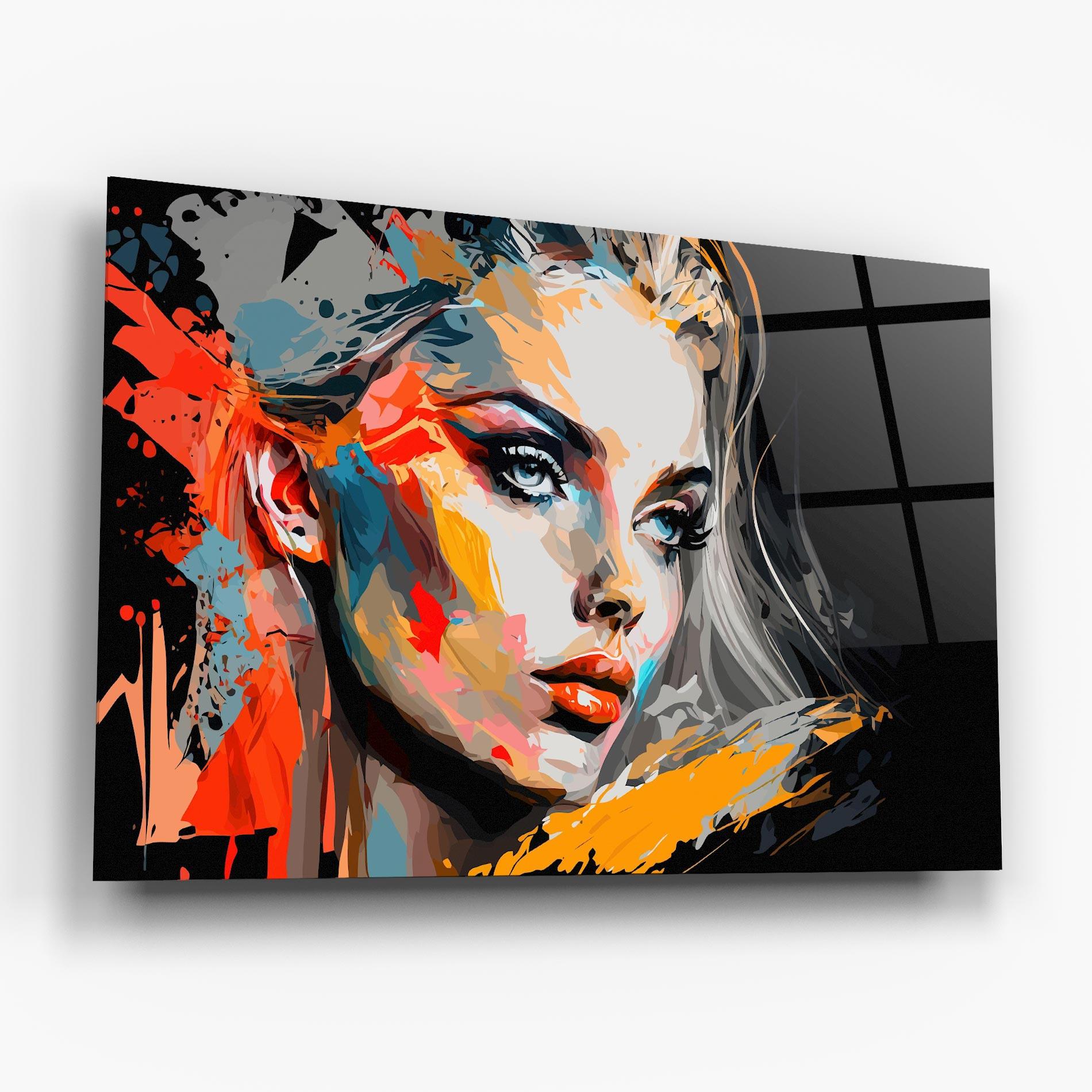 Üvegkép Blue Eye Face mockup 6