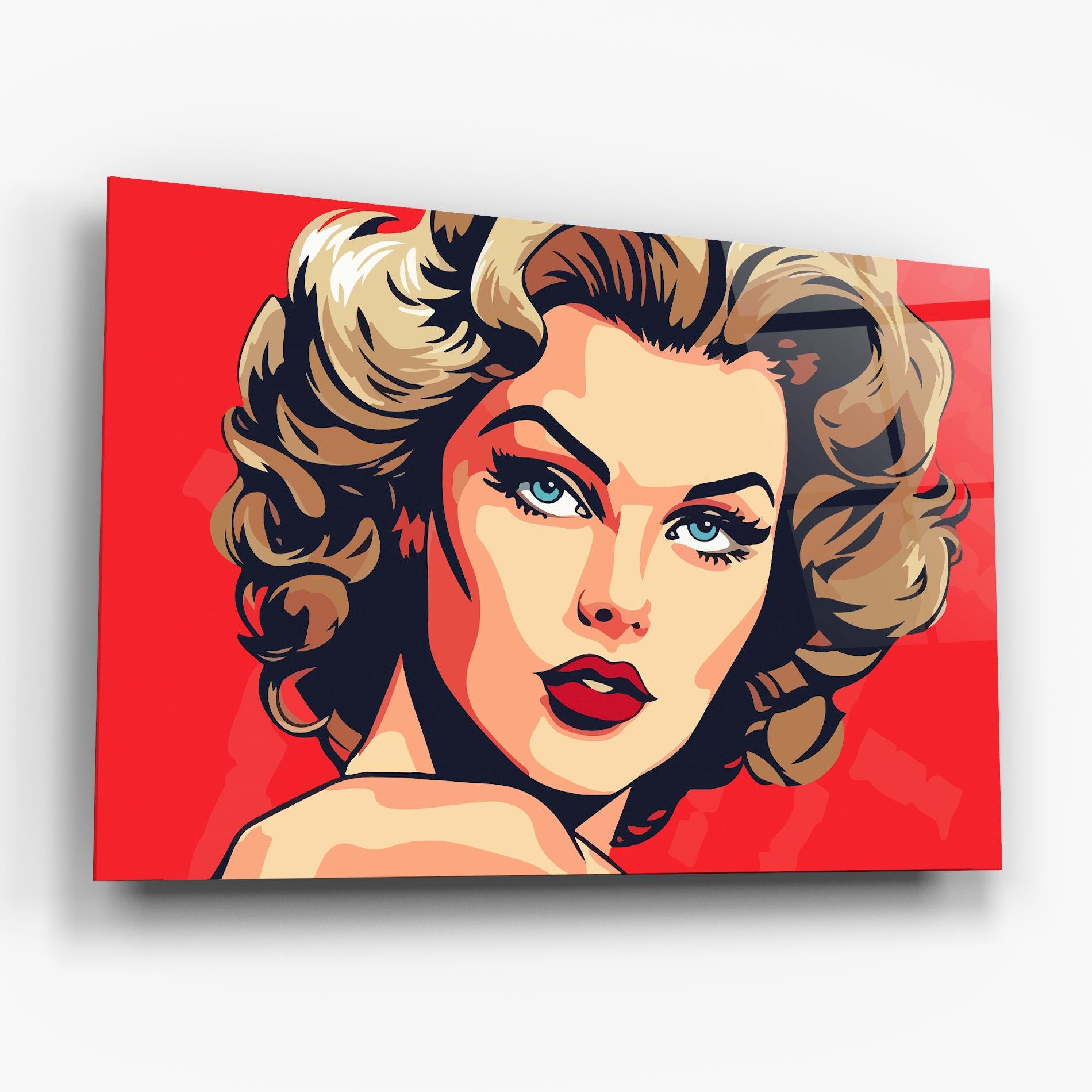 Üvegkép Blue Eyes Portrait mockup 6