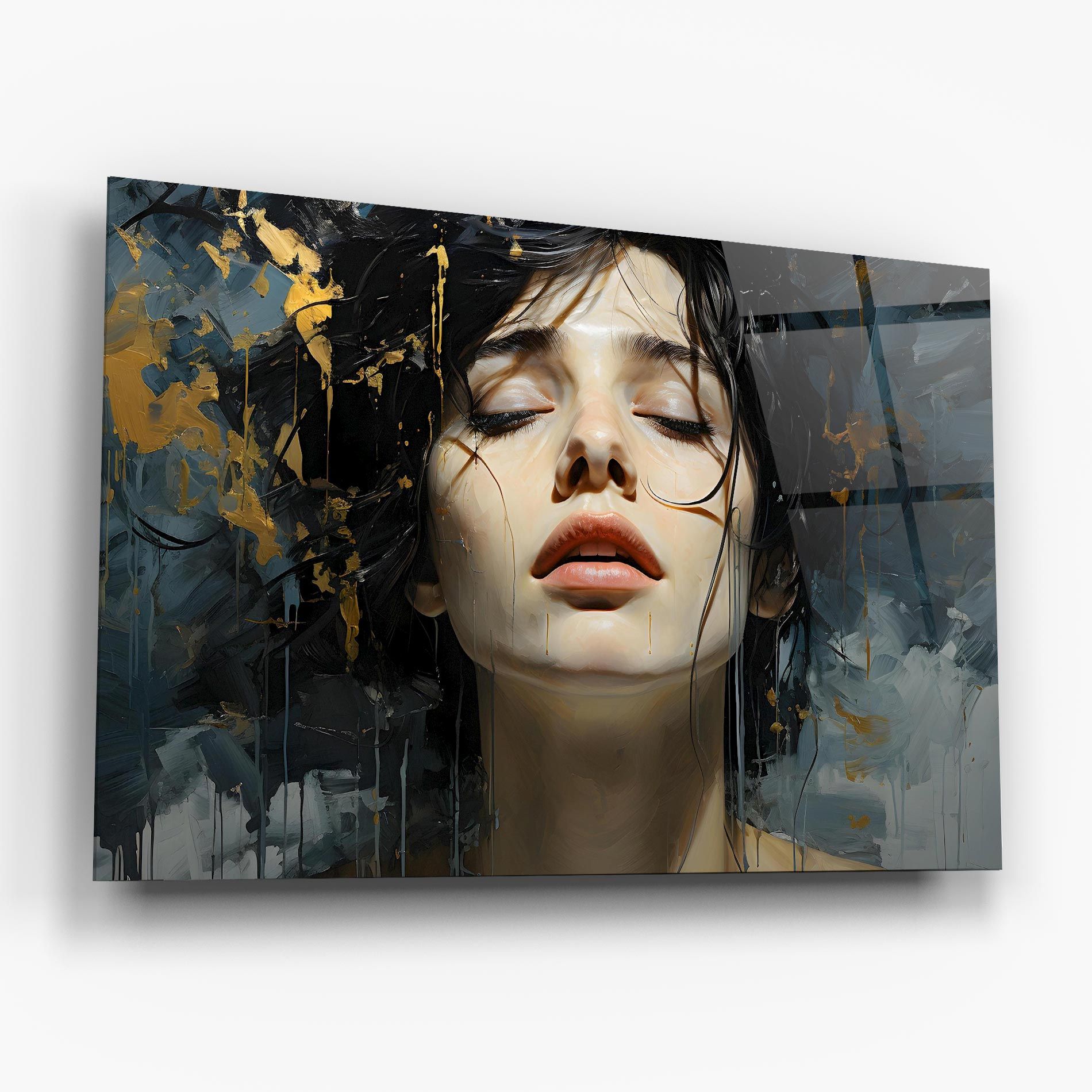 Closed Eyes Woman mockup 6