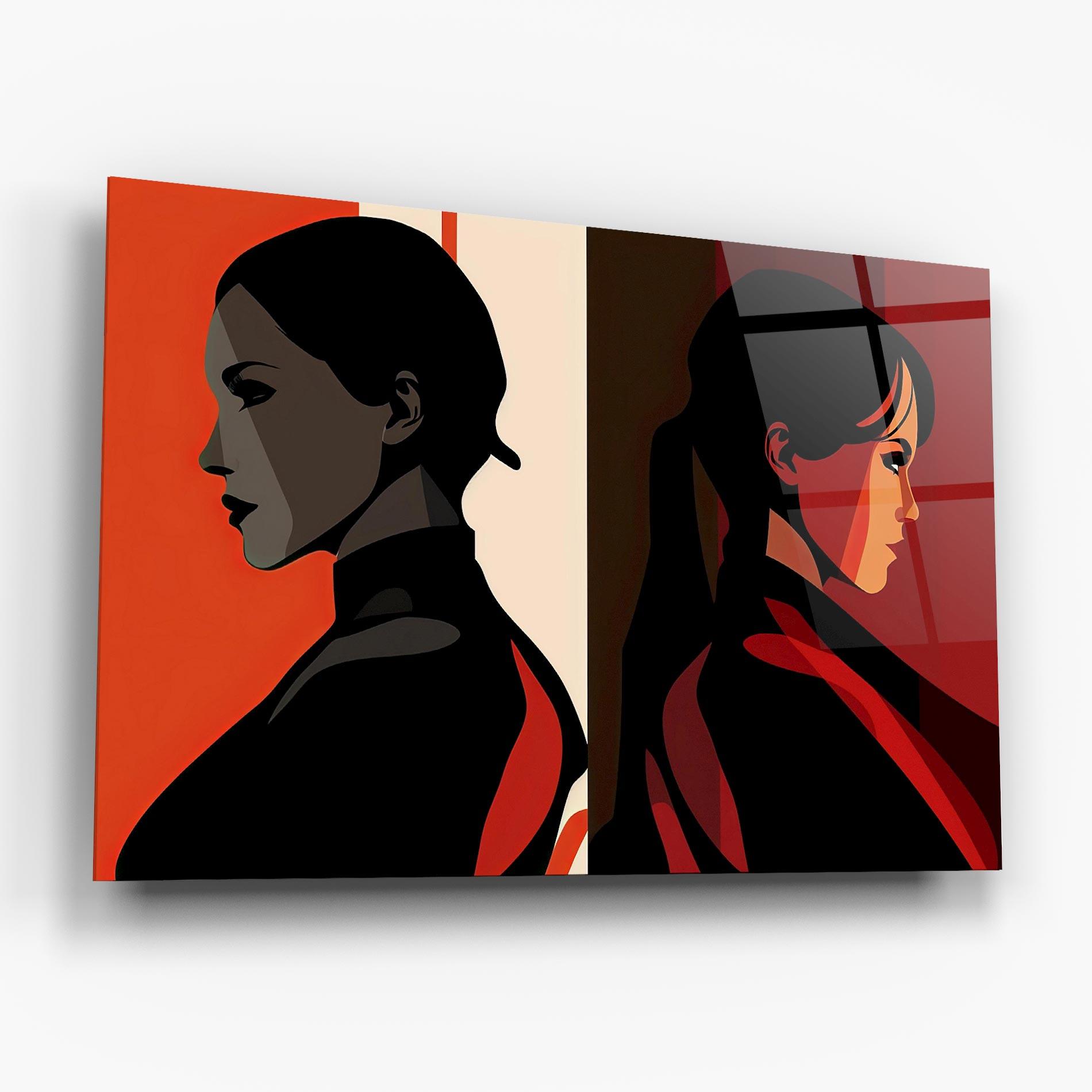 Üvegkép Graphical Portrait mockup 6