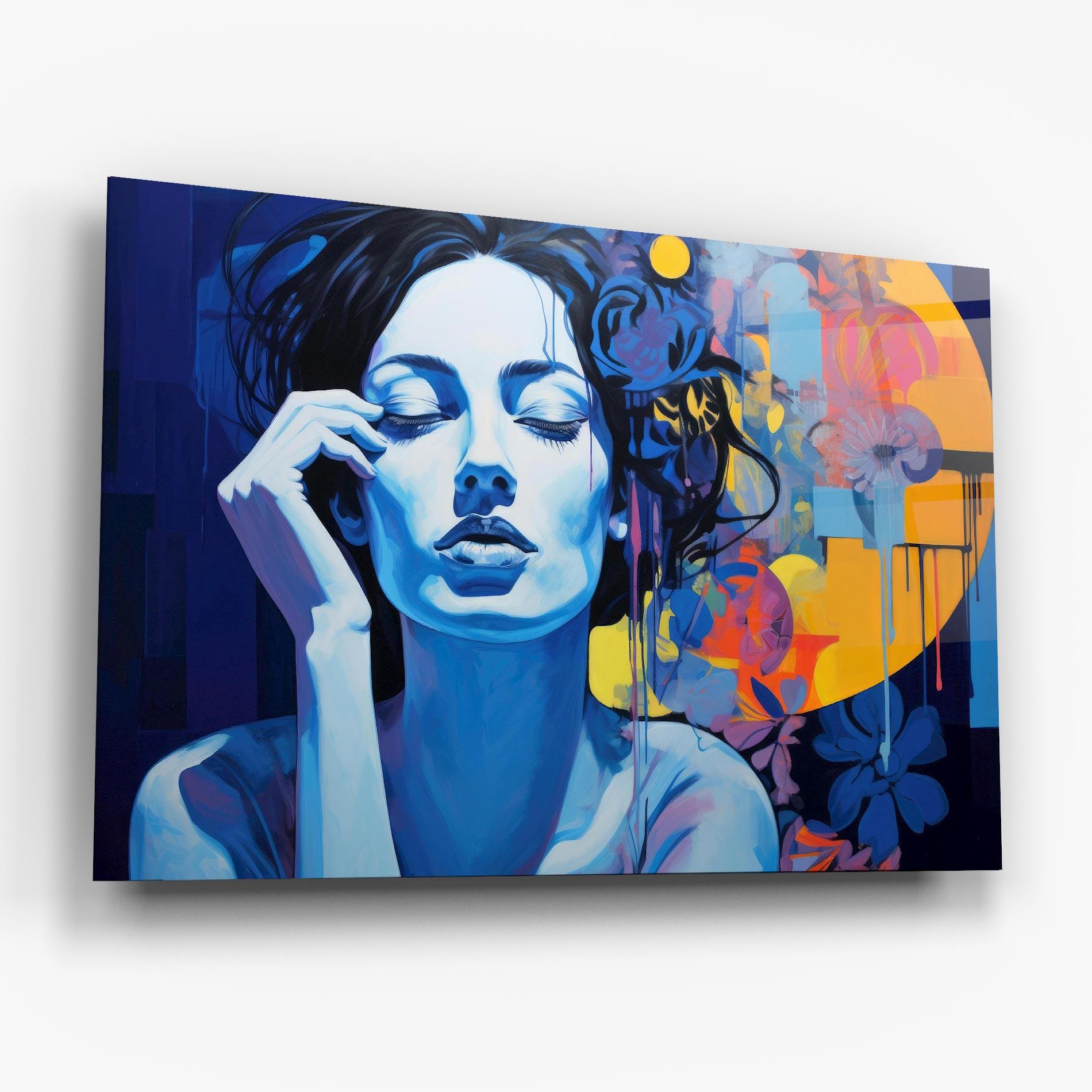 Üvegkép Photographic Blue Image mockup 6