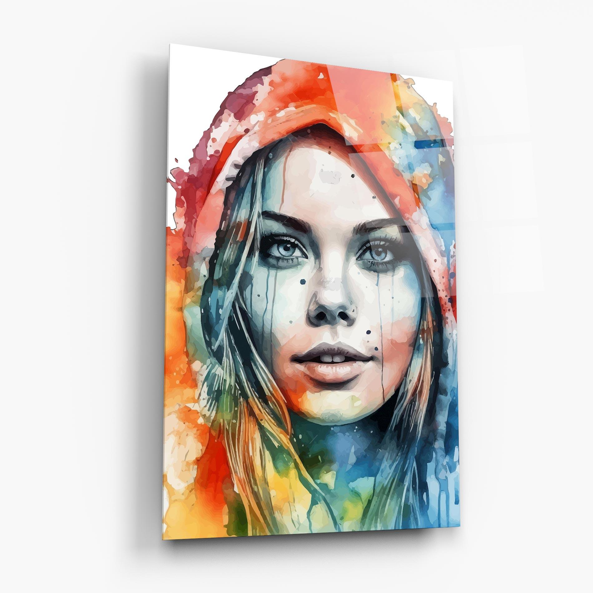 Üvegkép Colorful Portrait Art mockup 6