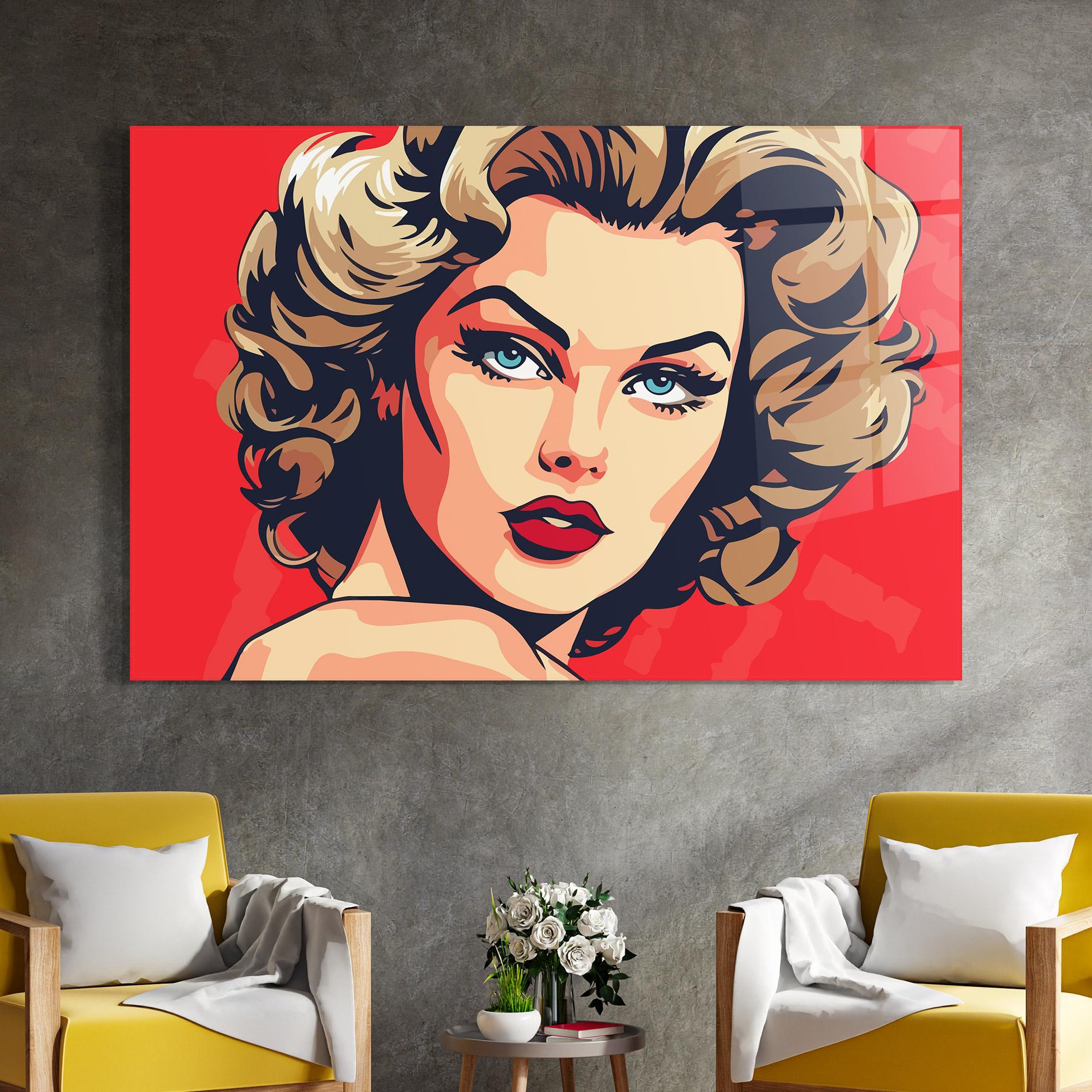 Üvegkép Blue Eyes Portrait mockup 4