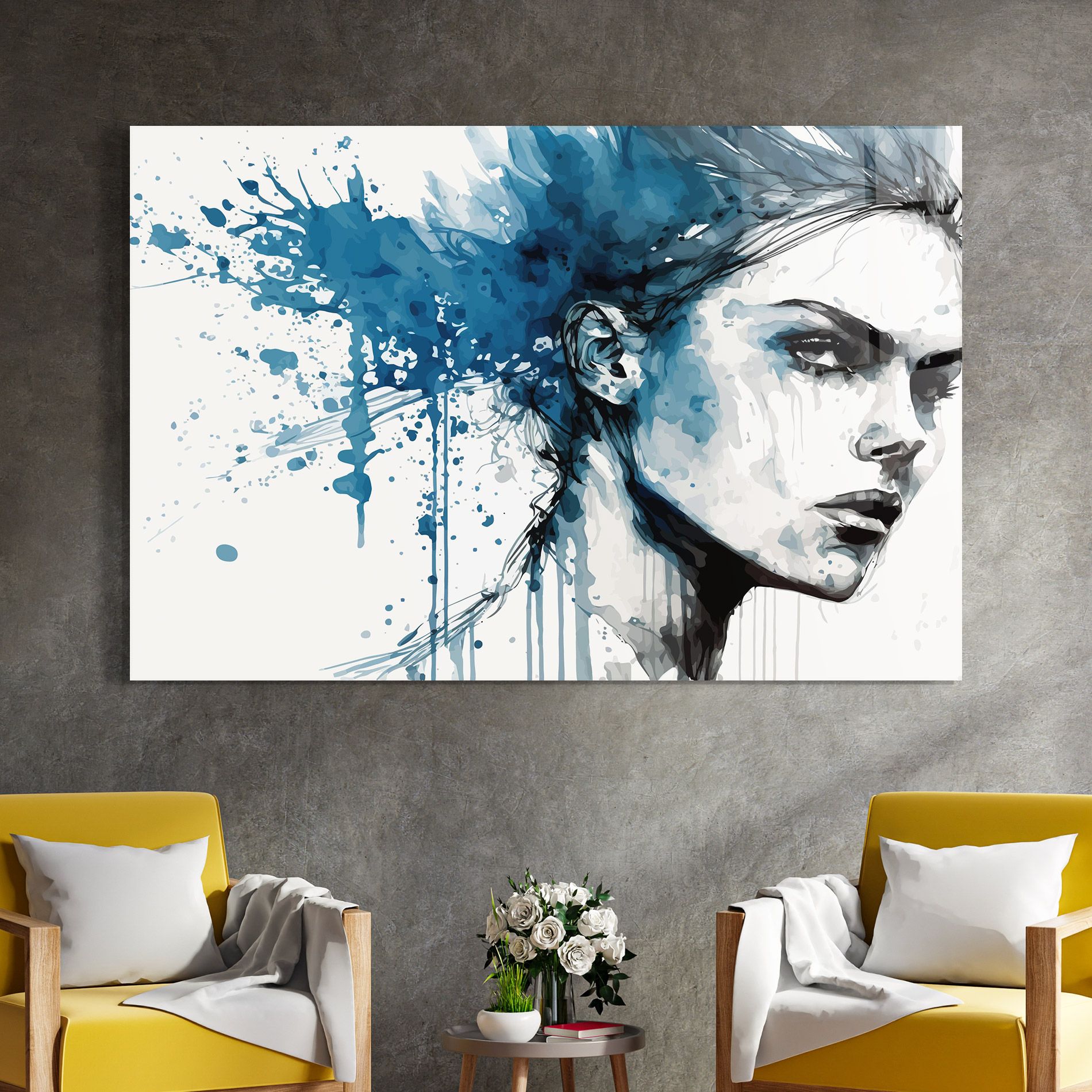 Blue Splash Portrait mockup 4
