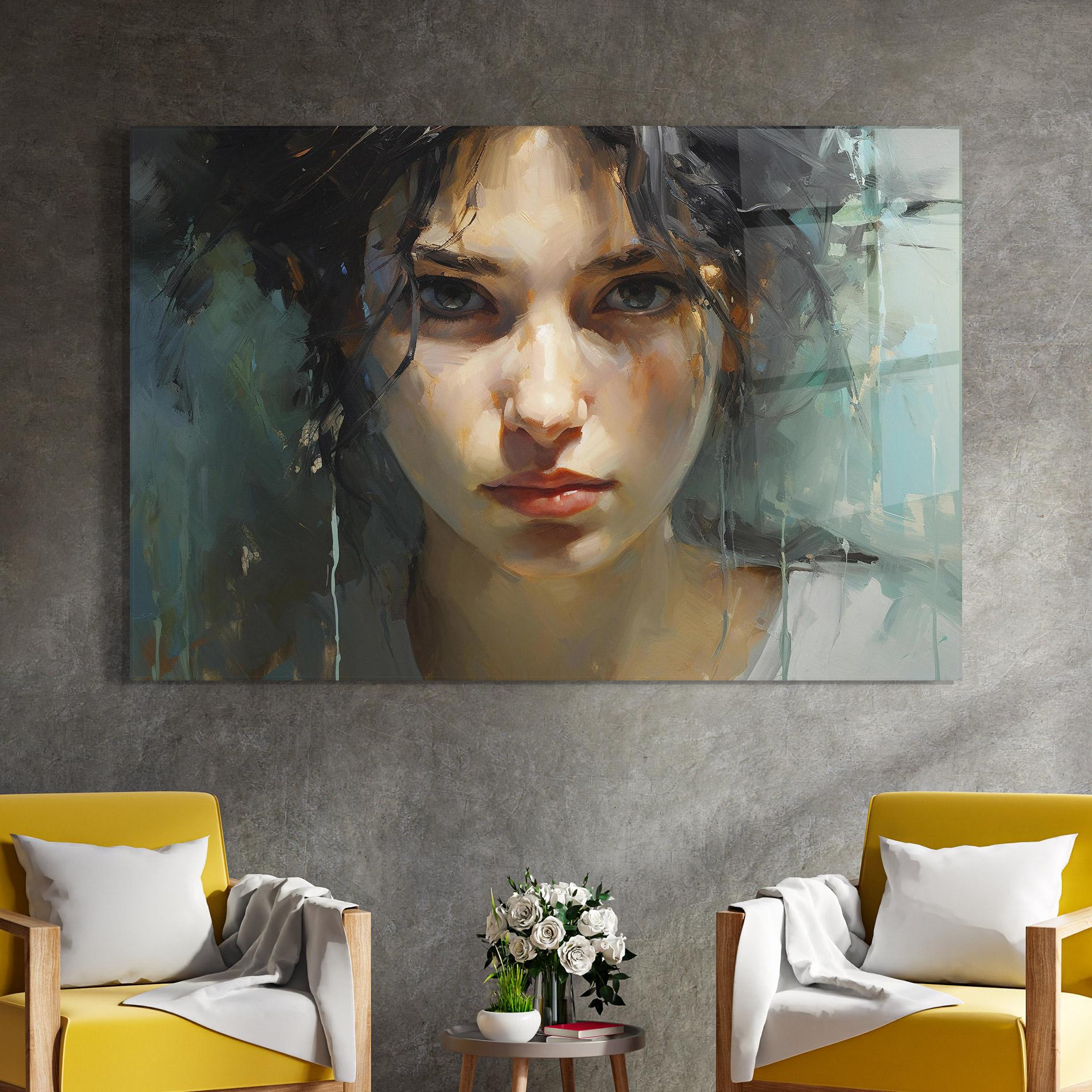 Üvegkép Intense Portrait mockup 4