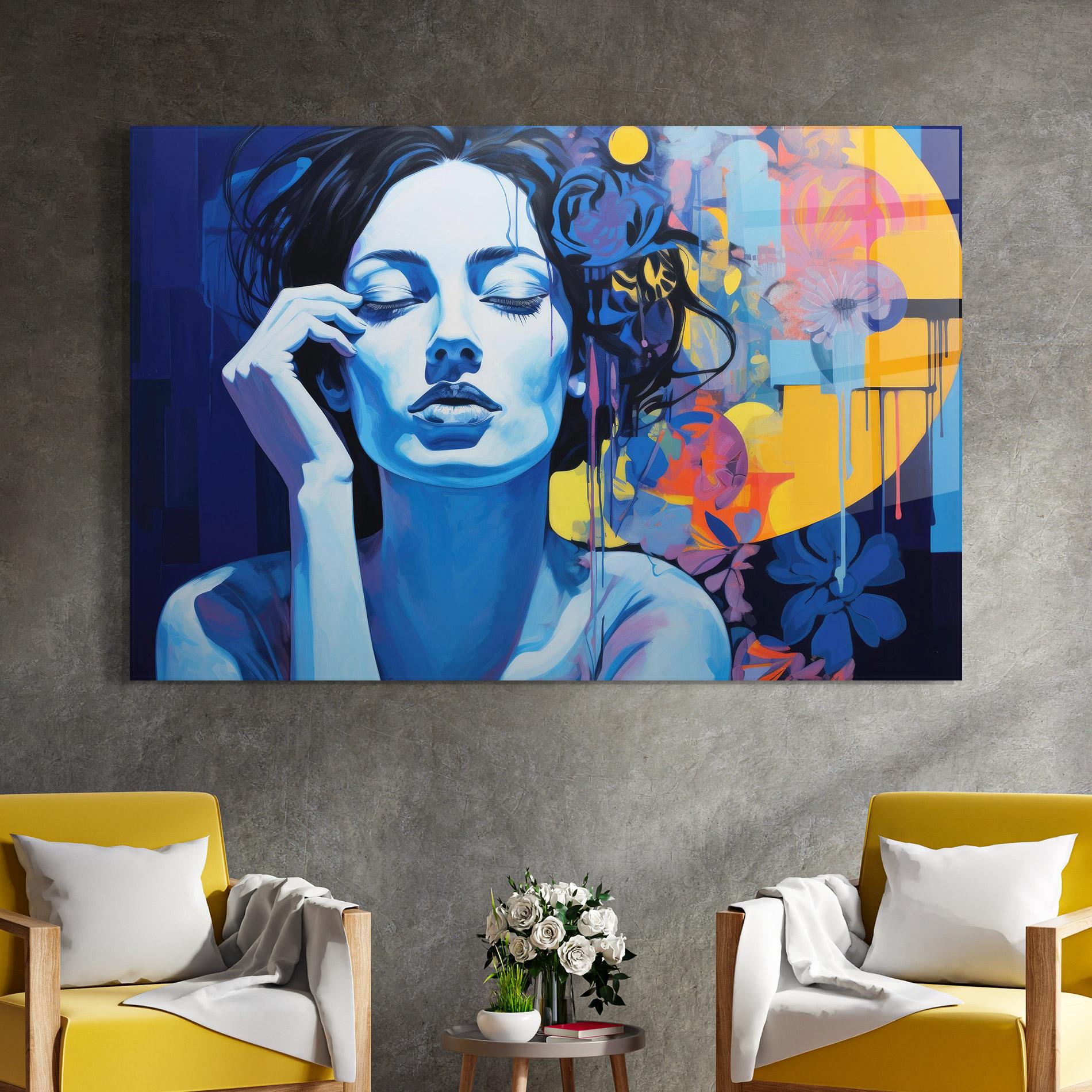 Üvegkép Photographic Blue Image mockup 4