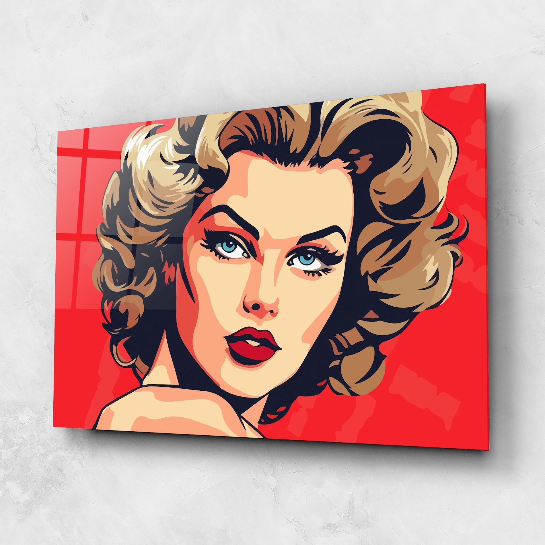 Üvegkép Blue Eyes Portrait mockup 1