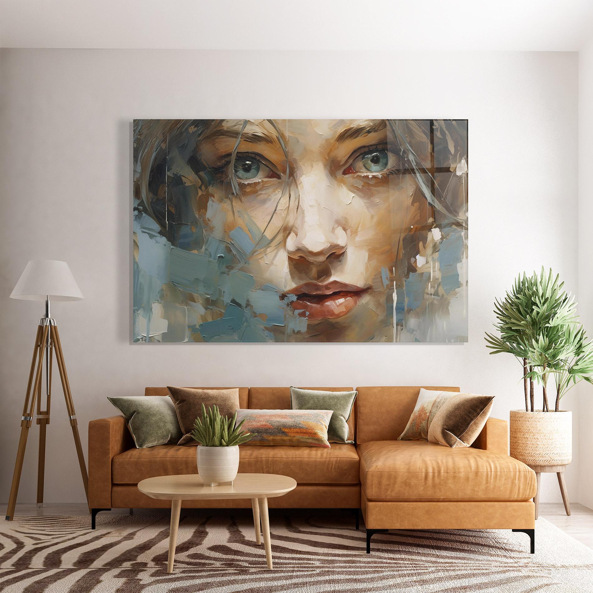 Üvegkép Expressive Portrait mockup 7