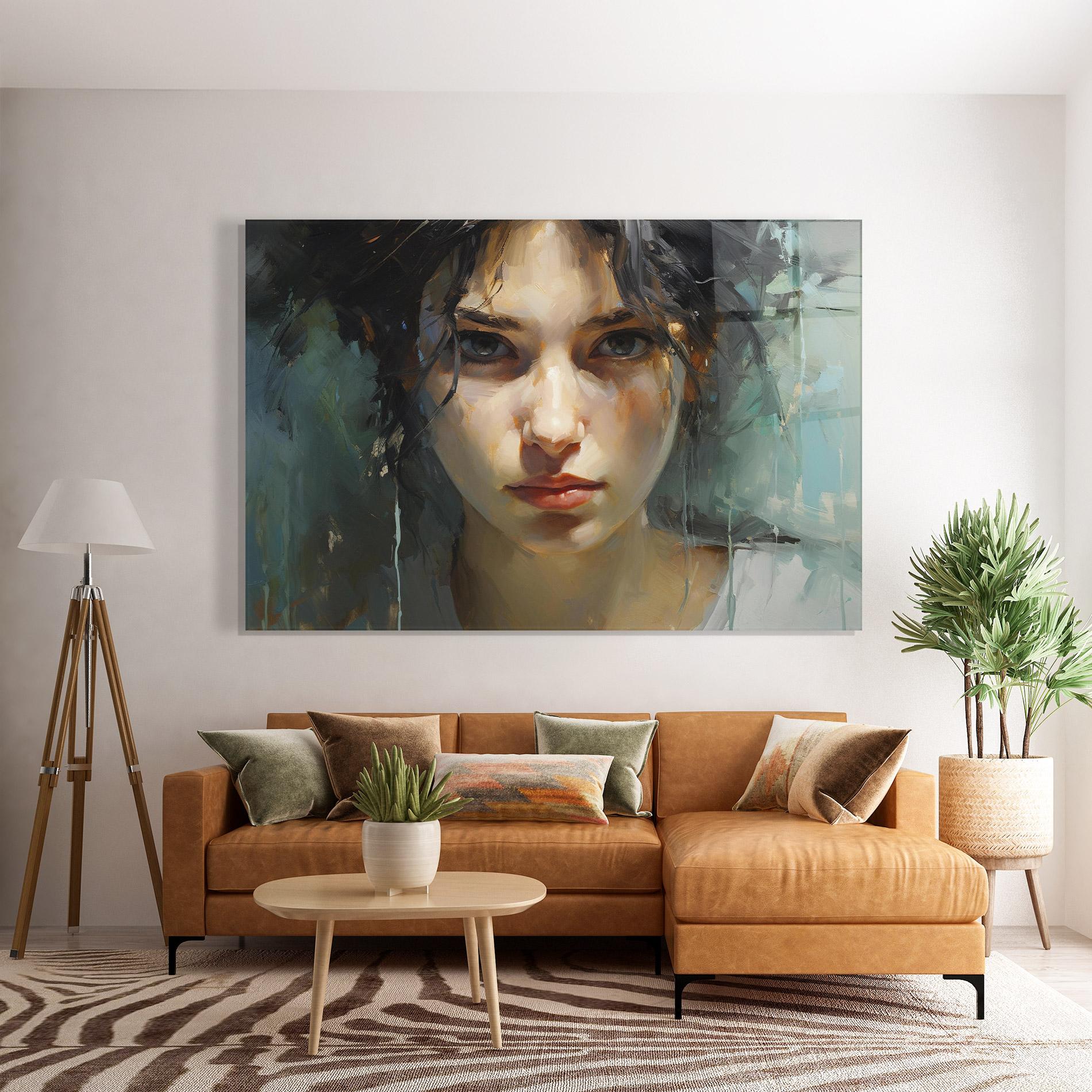 Üvegkép Intense Portrait mockup 7