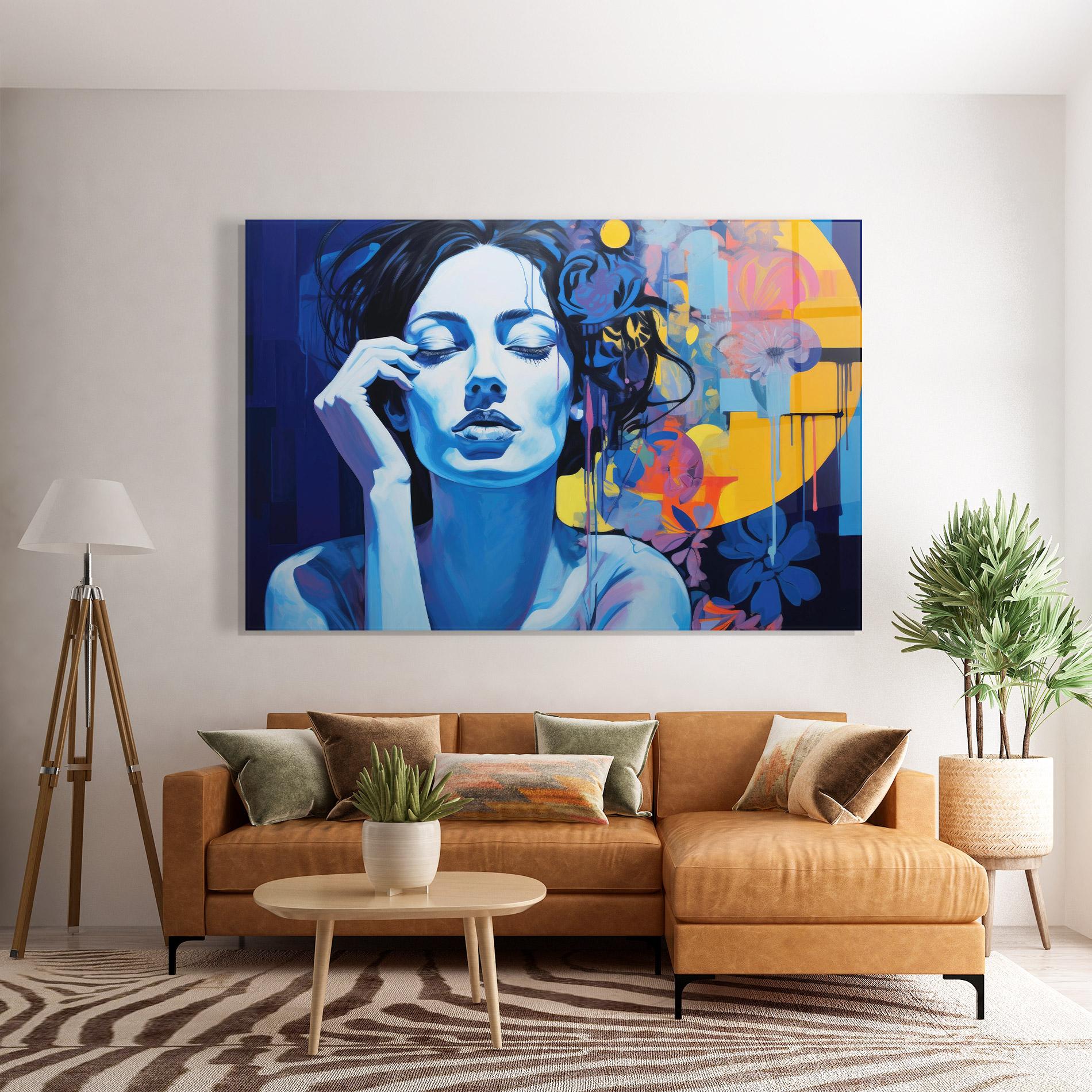 Üvegkép Photographic Blue Image mockup 7