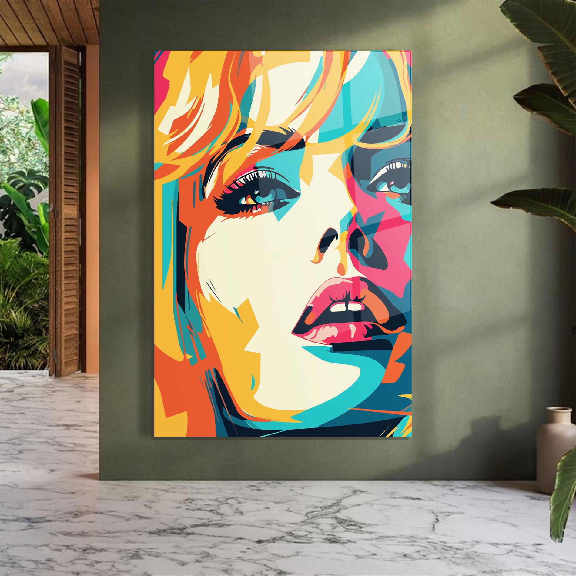 Üvegkép Blonde Girl Portrait mockup 7