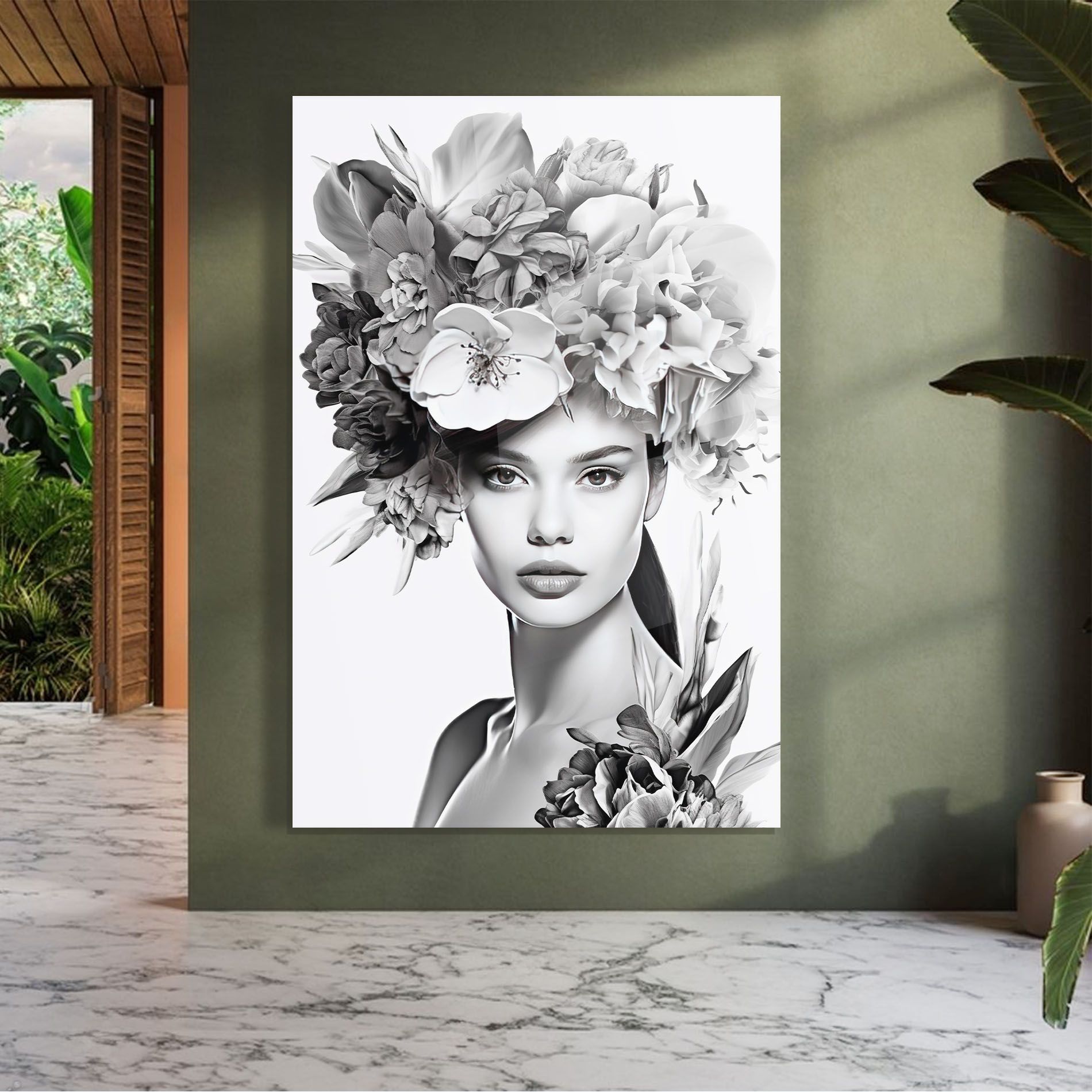 Flower Crown Woman mockup 7