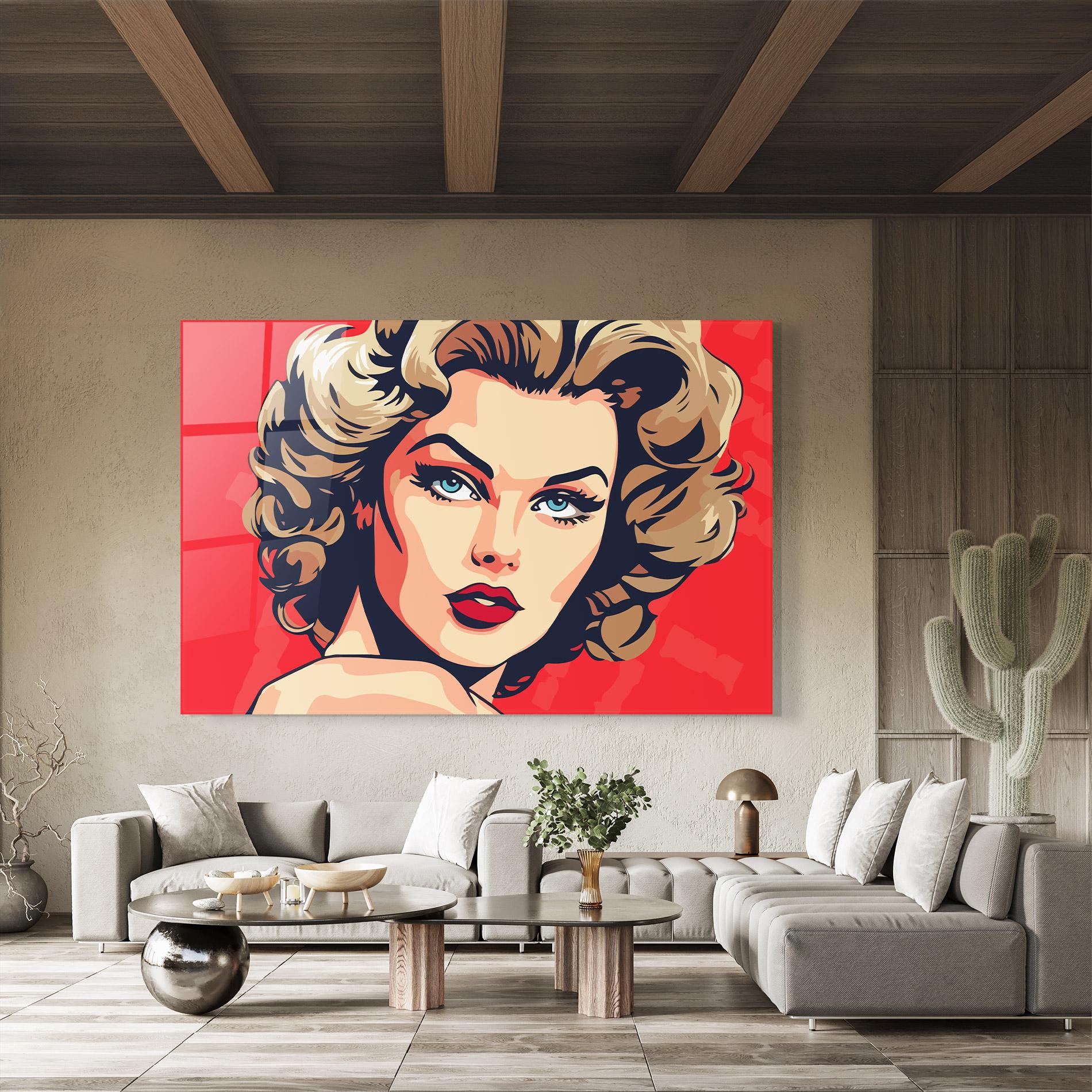 Üvegkép Blue Eyes Portrait mockup 8