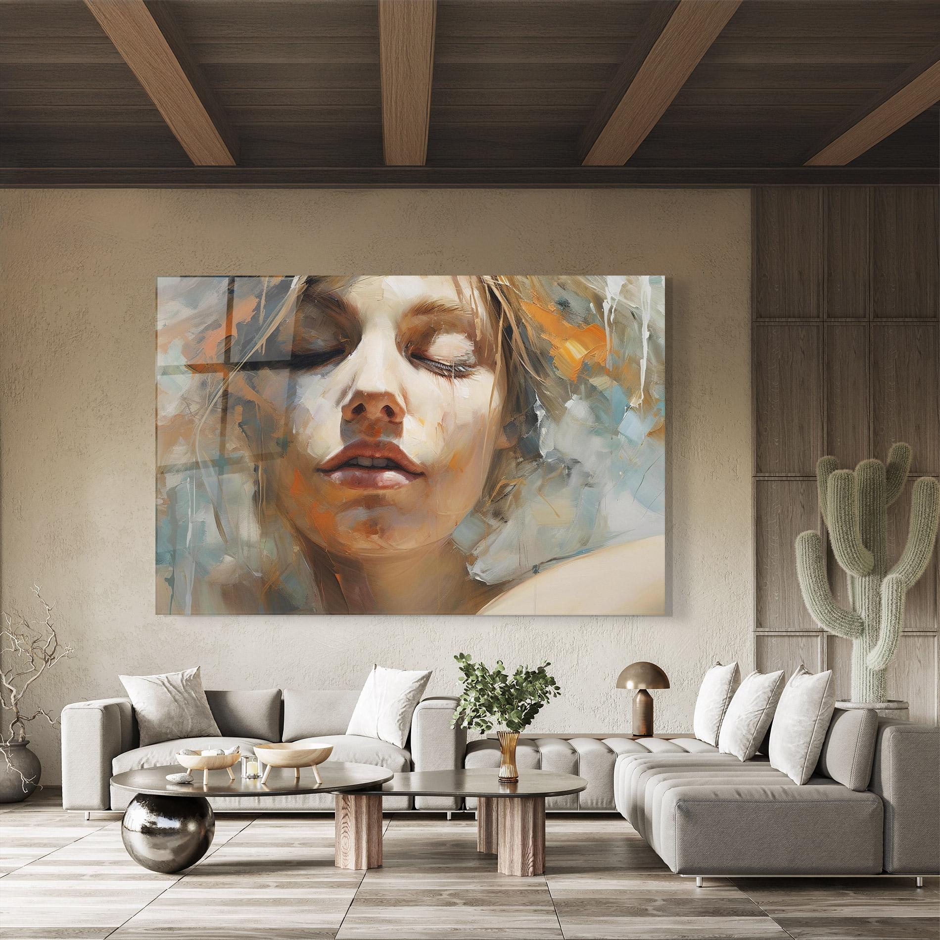 Üvegkép Emotive Brushstrokes mockup 8