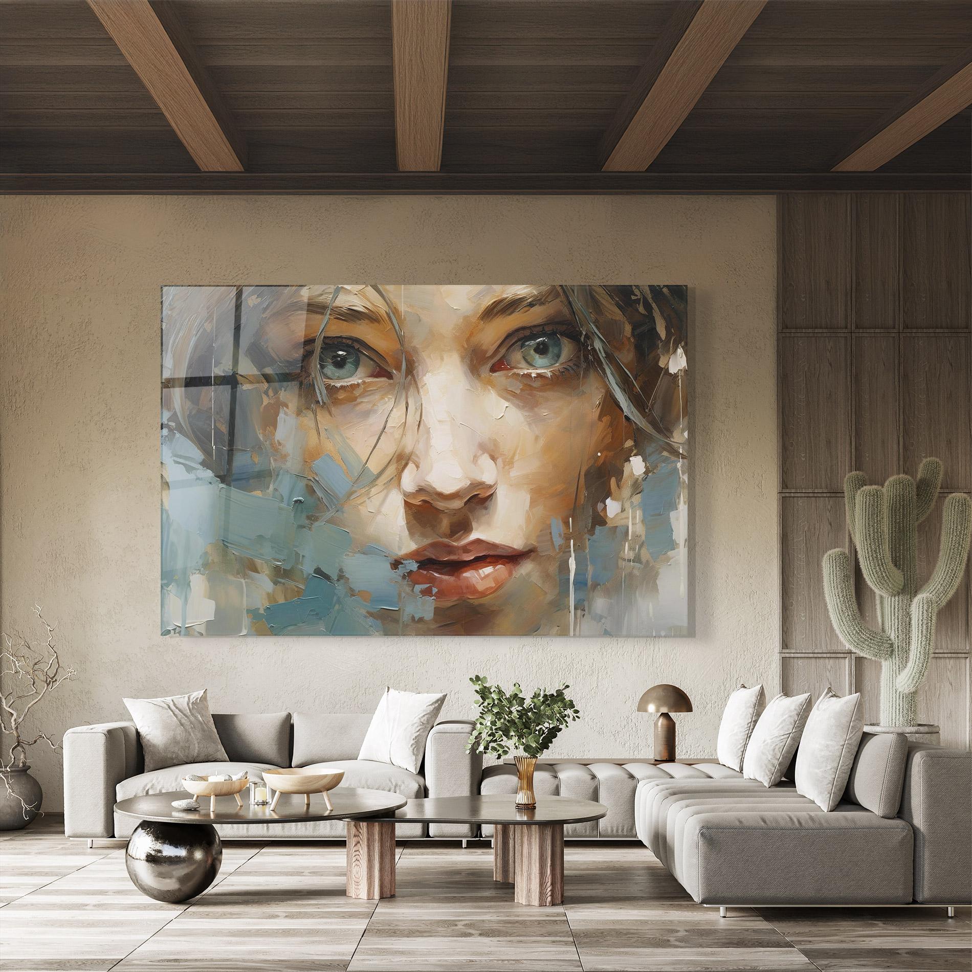 Üvegkép Expressive Portrait mockup 8