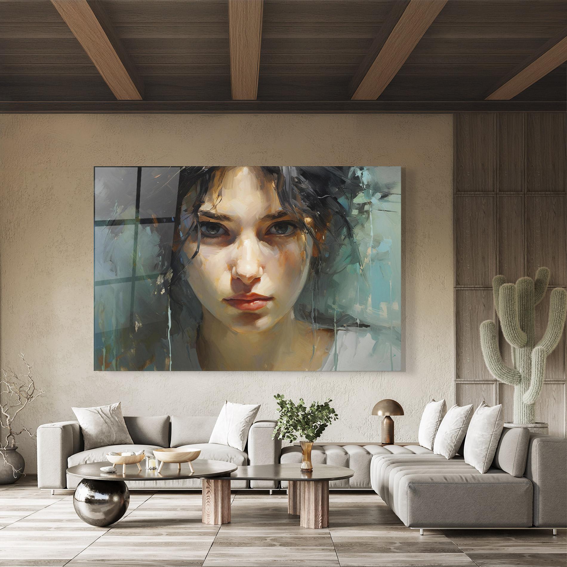 Üvegkép Intense Portrait mockup 8