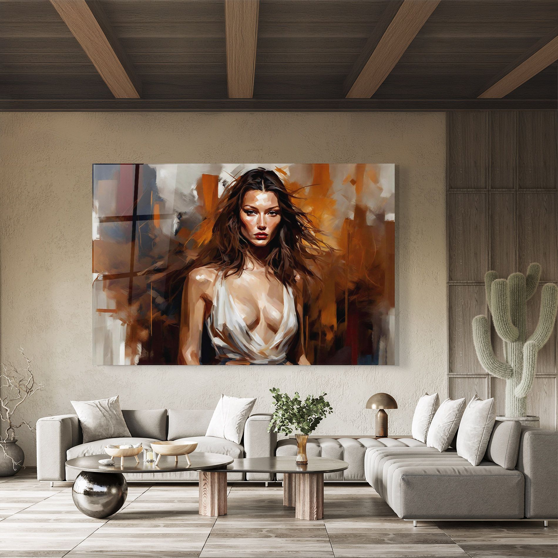 Long Brown Hair Woman mockup 8