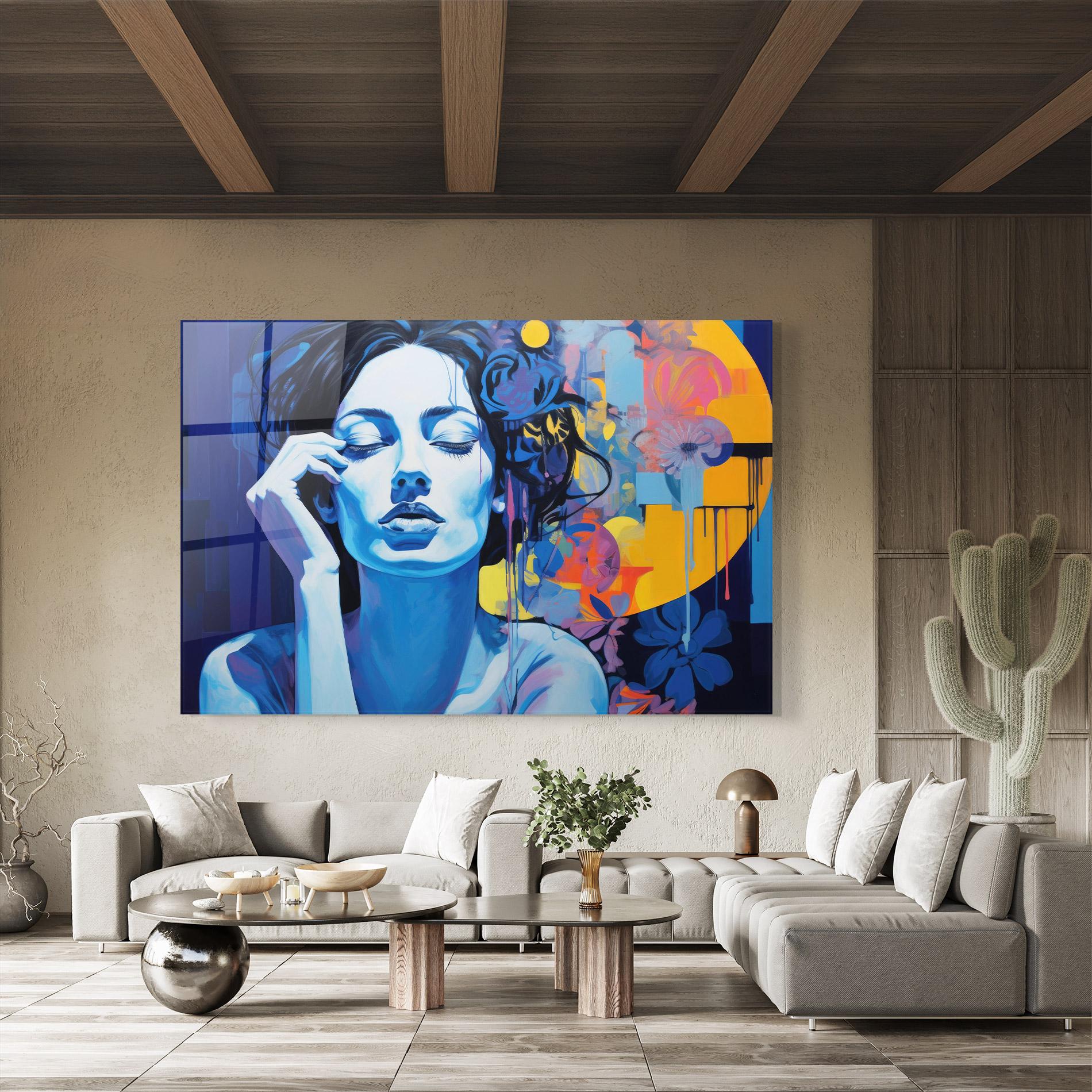 Üvegkép Photographic Blue Image mockup 8