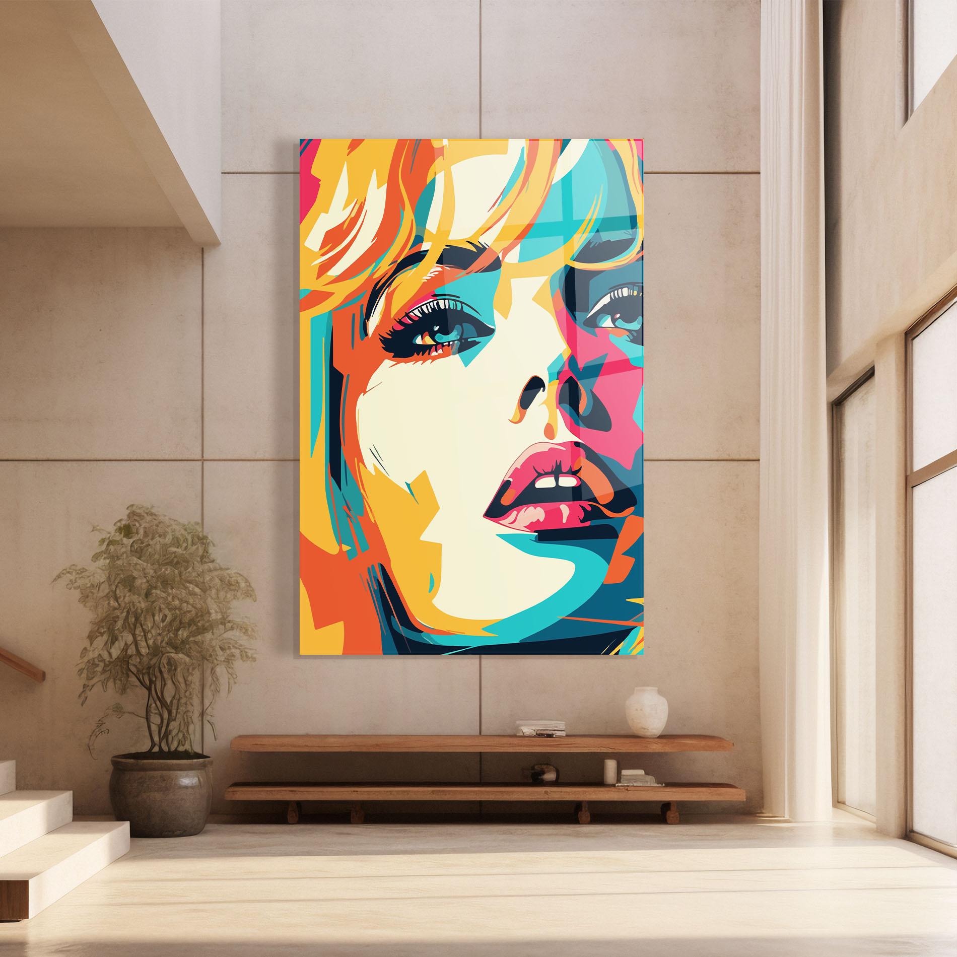 Üvegkép Blonde Girl Portrait mockup 8