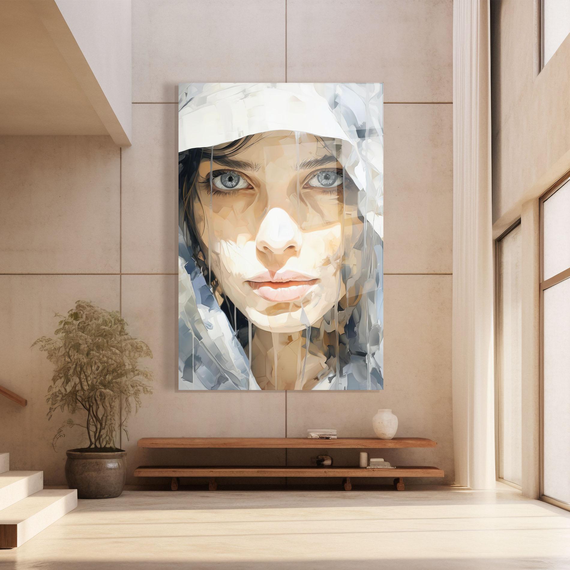 Üvegkép Close Up Portrait mockup 8