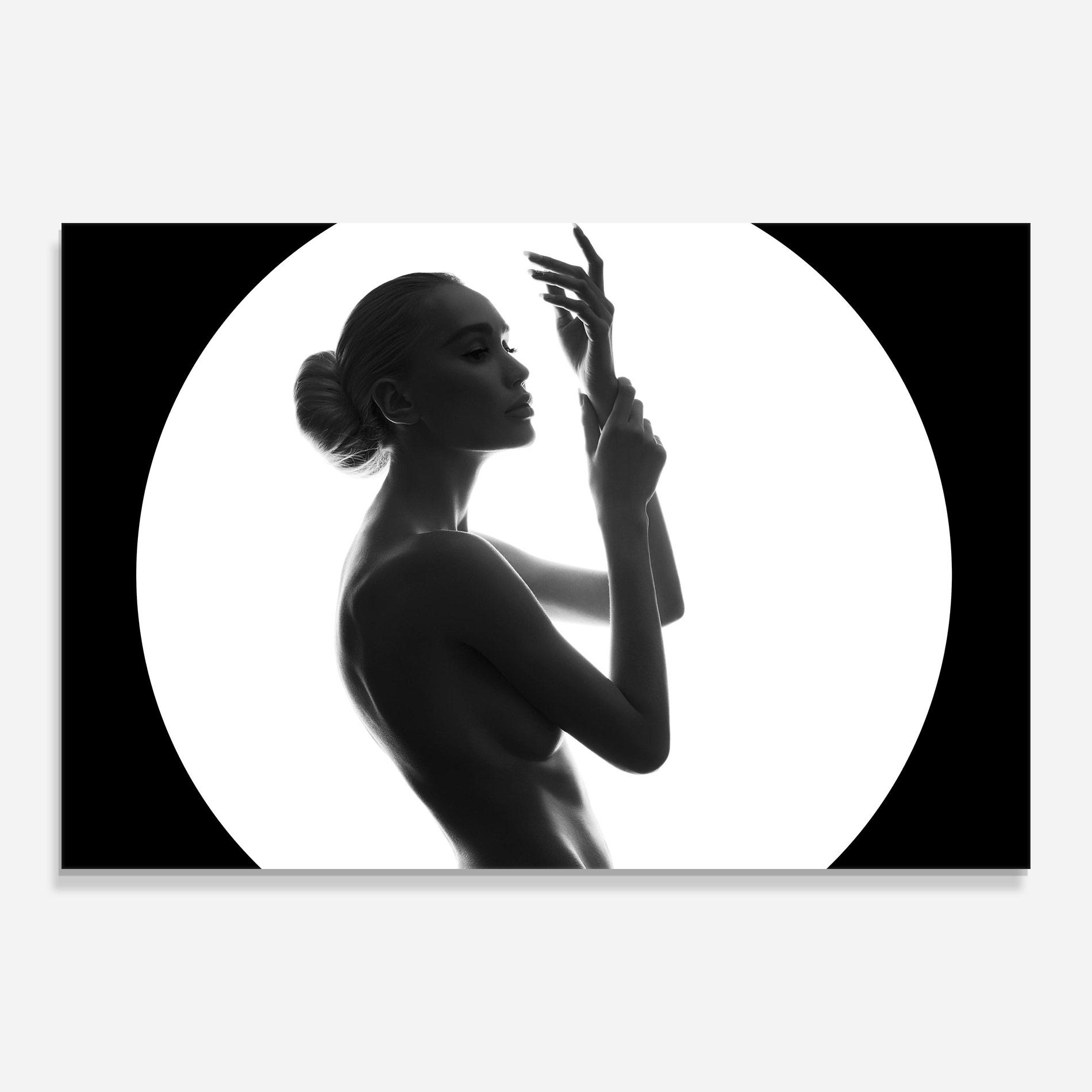 Üvegkép Circle Woman Body mockup 0